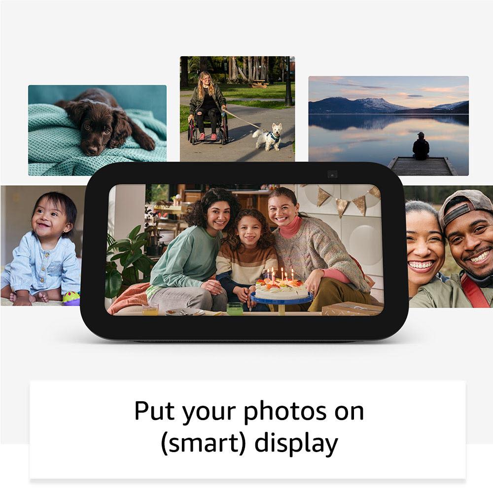 Amazon Echo Show 5 (3rd Gen) Smart Display with Alexa - Charcoal - Hands-Free Video Calls, Music Streaming & Smart Home Control - Perfect for Kitchen, Bedroom or Home Office