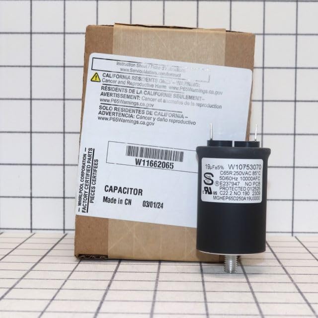 Allstar Appliance Parts W11662065 Dishwasher Capacitor Replacement - Compatible with Whirlpool, Maytag, KitchenAid - Perfect for Dishwasher Repair & Maintenance