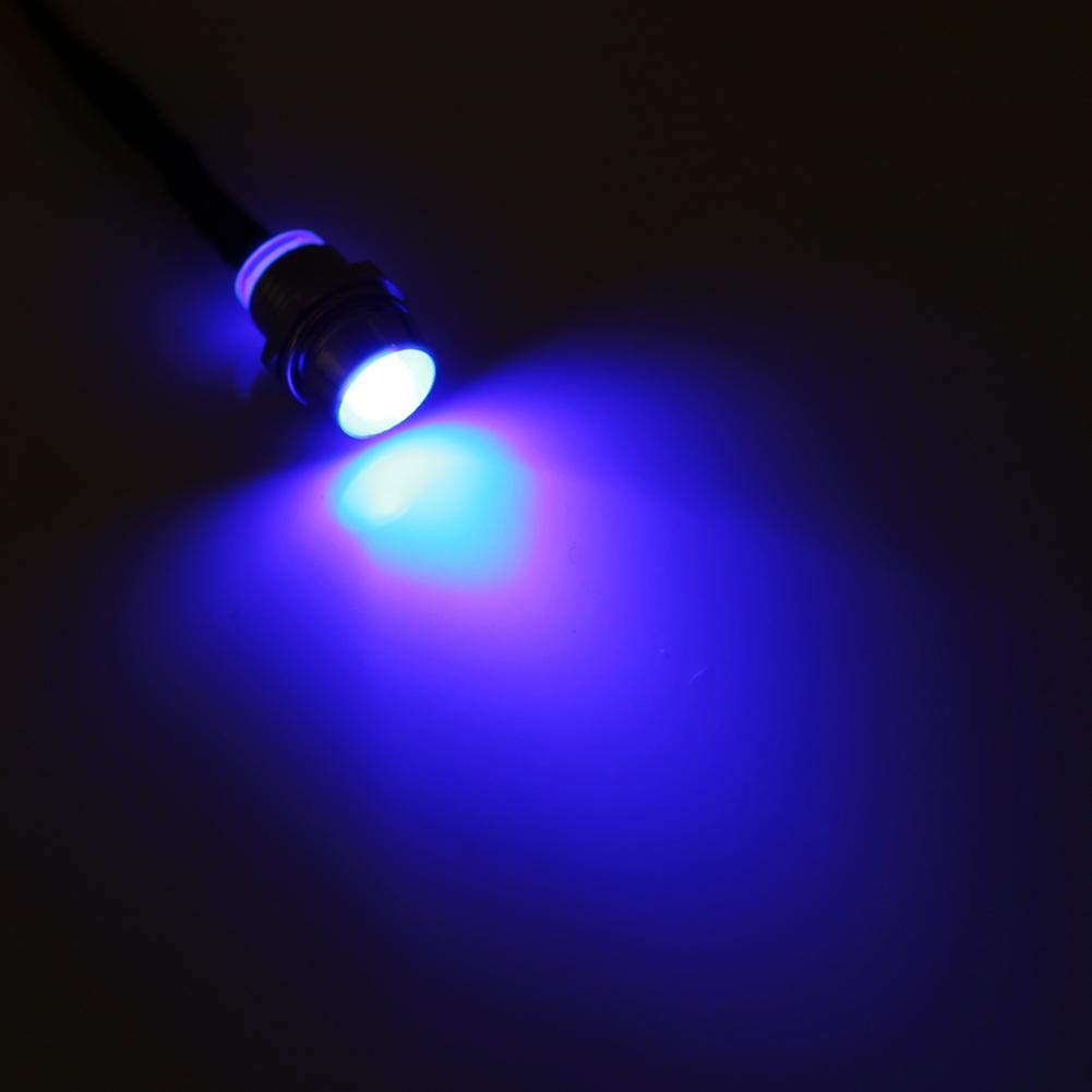 4Pcs 12V 8mm LED Panel Dash Warning Light Bulbs - Blue Indicator Lamps for Cars, Vans & Boats - Perfect for Dashboard, Warning & Signal Lights