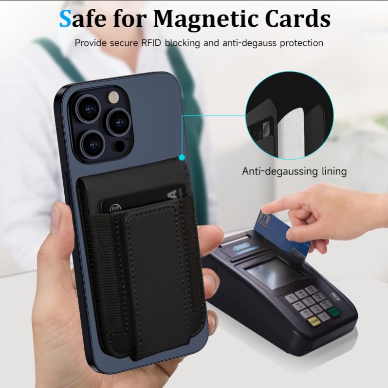 Magnetic Phone Wallet for iPhone 16/15/14/13/12 Pro Max Plus - Detachable MagSafe Wallet with Adjustable Stand, Money Clip & 10+ Card Holder | Slim RFID Blocking Design for Everyday Carry, Travel & Business Use