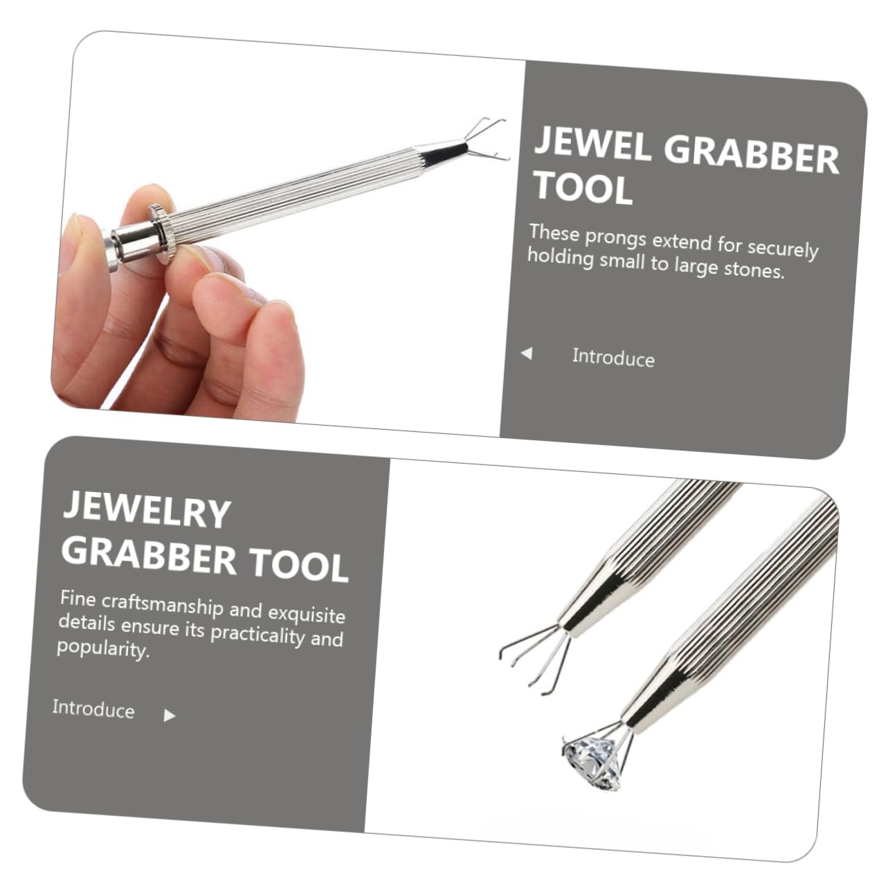 EXCEART 3-Piece Stainless Steel Tweezers Set for Nail Art & Jewelry Making - Professional Manicure & Bead Holding Tools