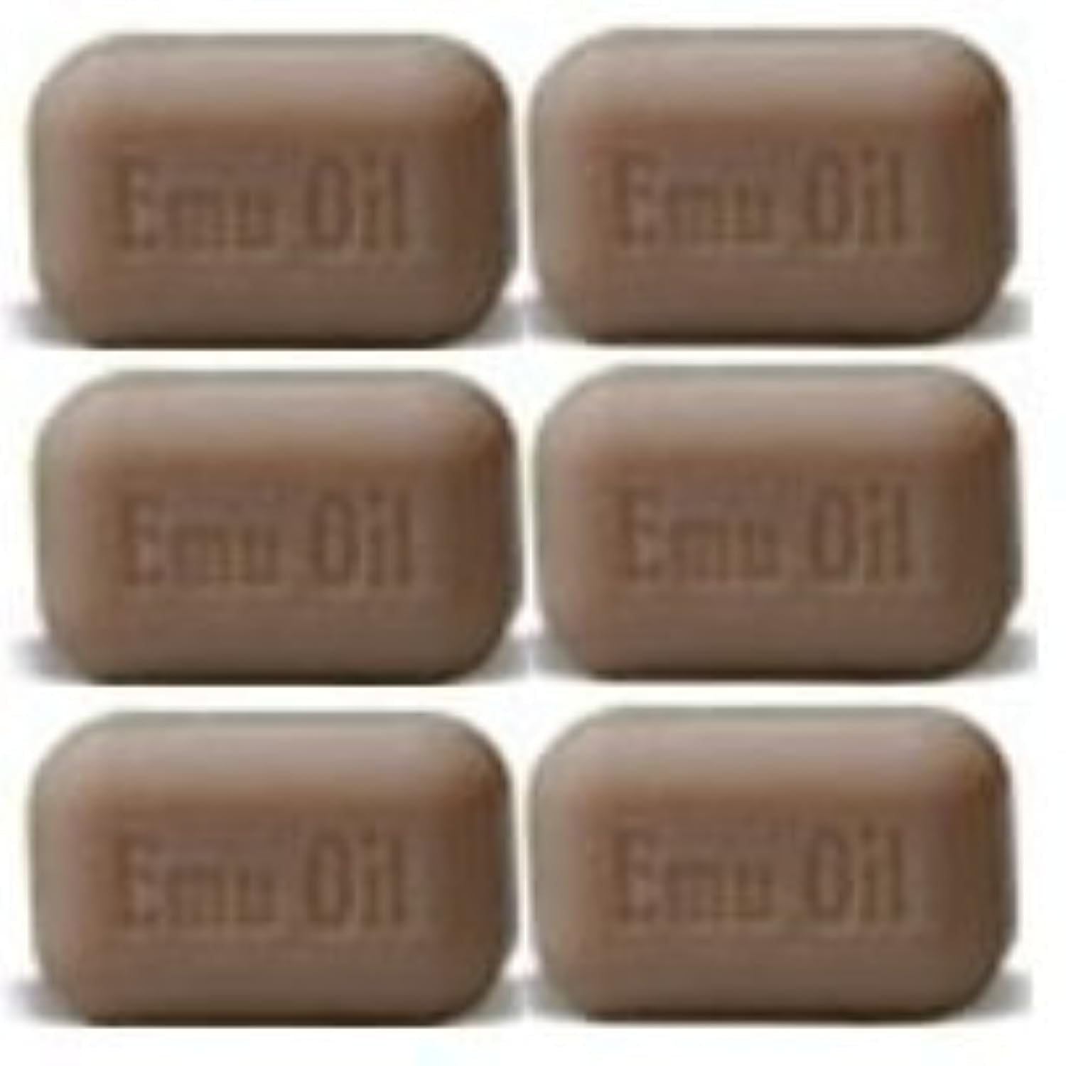 SOAP WORKS Emu Oil Soap Bar - 6 Pack | Natural Moisturizing & Skin Repair | Perfect for Dry Skin, Eczema & Sensitive Skin Care