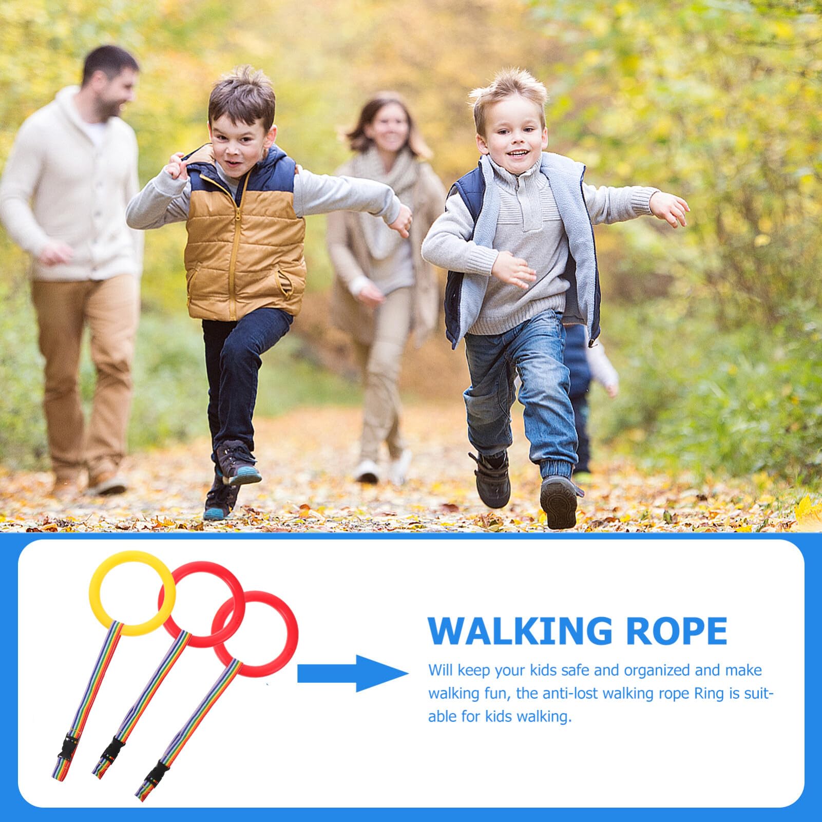 Tofficu Kids Walking Rope with Handles - Safety Walking Rope for Children, Daycare & Preschool Classroom - Perfect for Field Trips, Outdoor Activities and School Line Ups