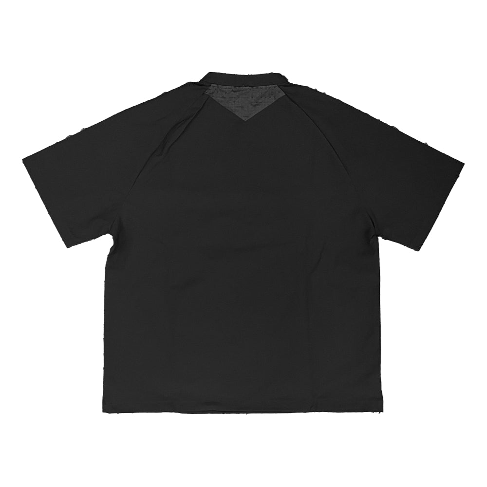 IP AXIS Breathable Tailored Stand Collar T-Shirt for Men - Black | Comfortable & Stylish Casual Wear for Everyday Outfits