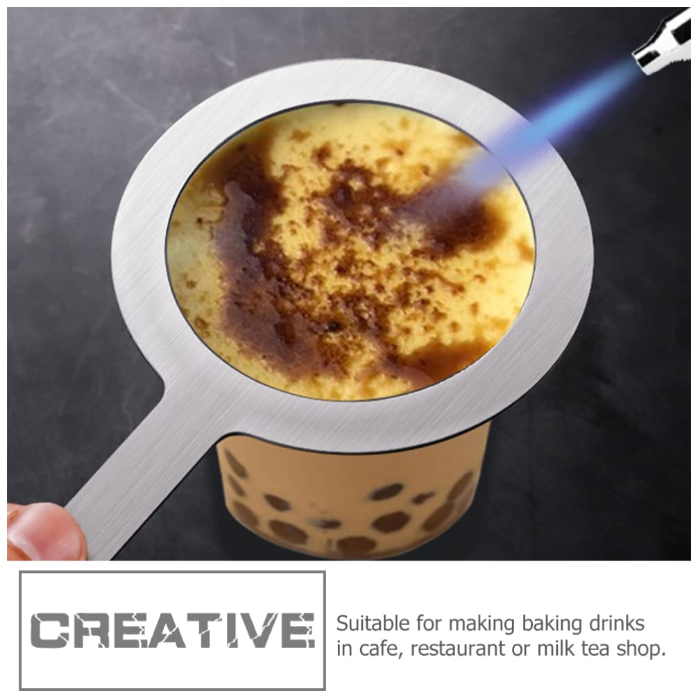 Cabilock 4-Pack Heat-Resistant Cup Cover with Handle - Scald-Proof Metal Rim for Coffee, Milk Tea & Baking - Perfect for Home Cafes, Tea Shops & Kitchen Use