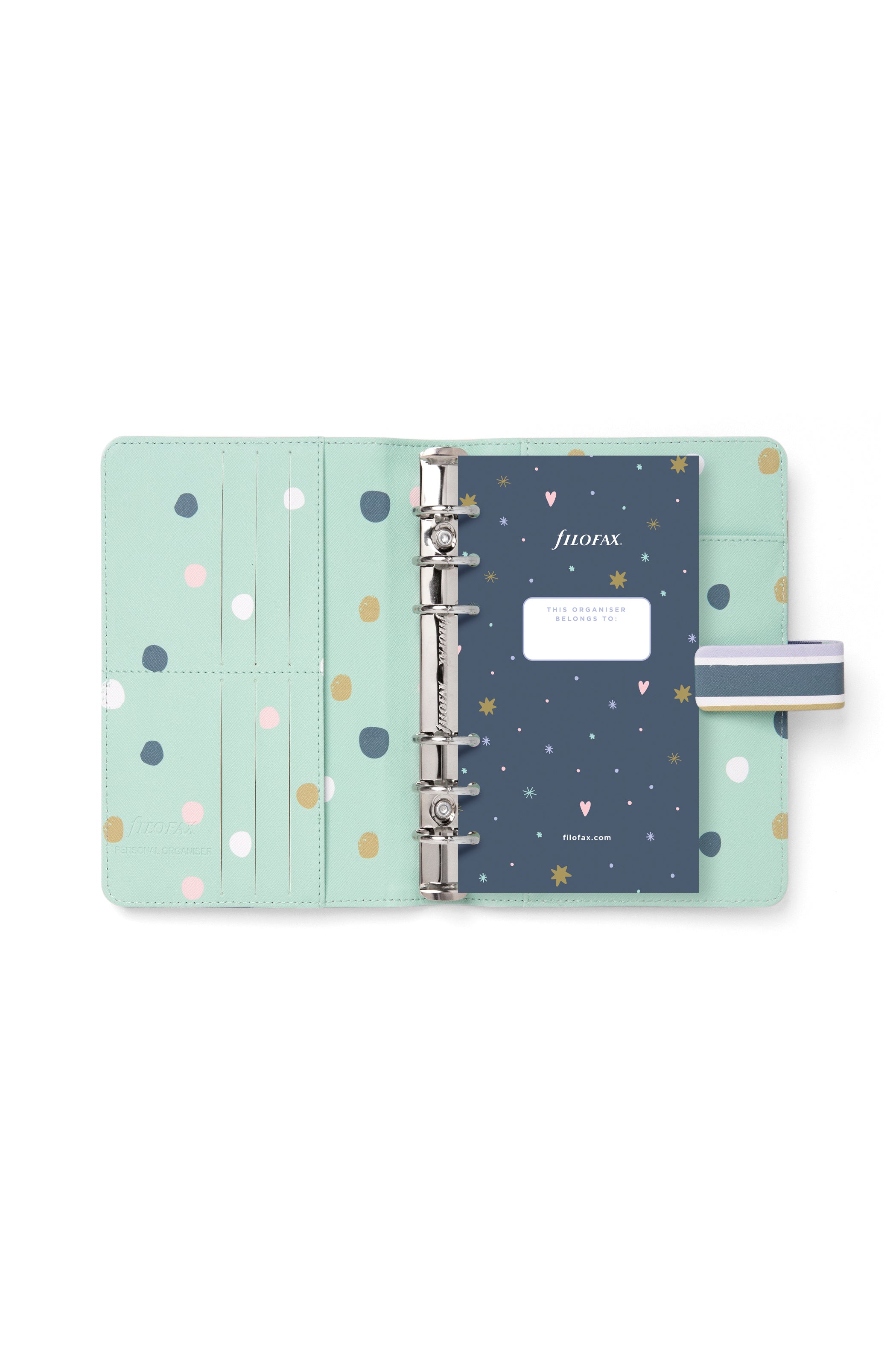 2025 Filafax Good Vibes Personal Planner Organizer - Striped Design, 7.36