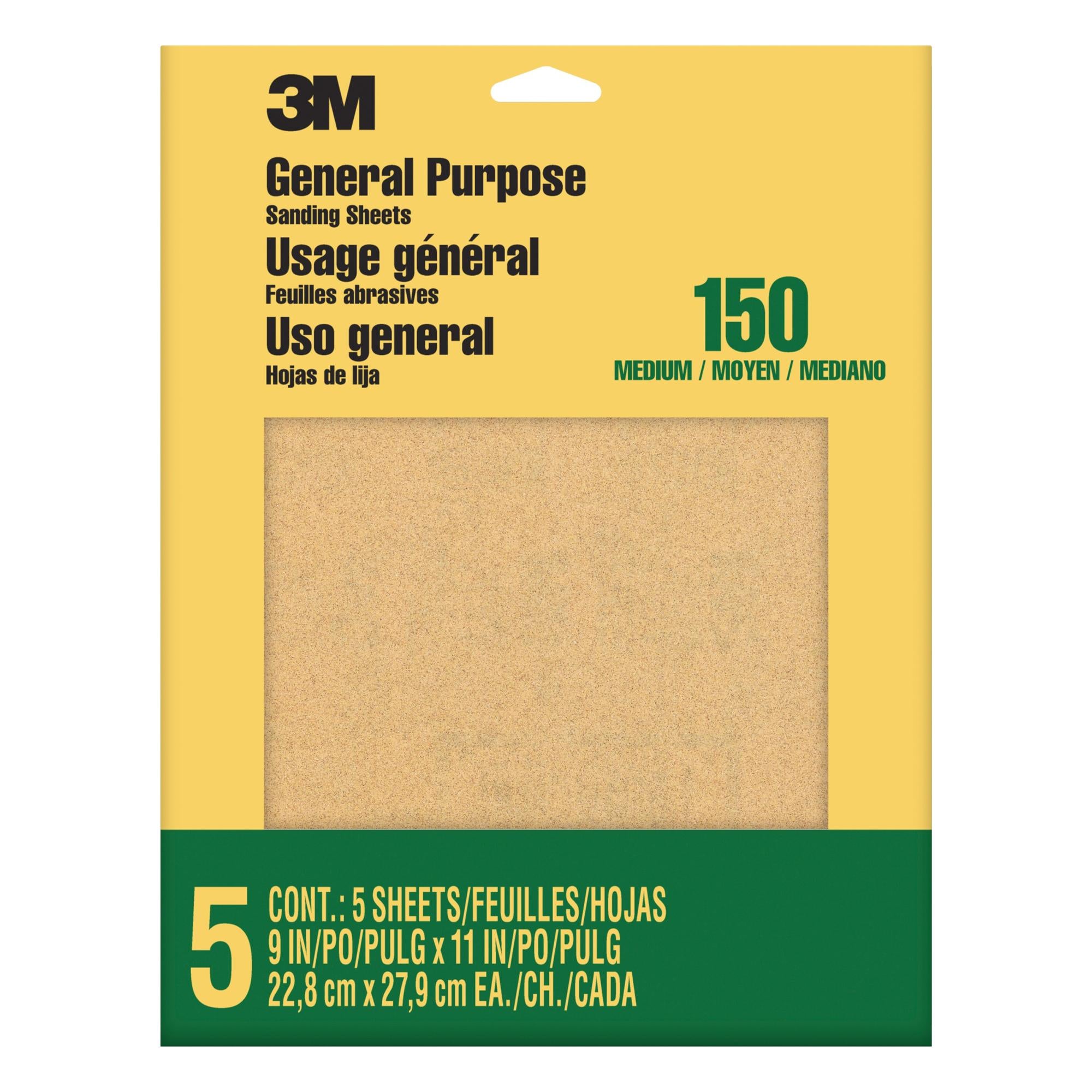3M Aluminum Oxide Sandpaper Fine Grit 9001NA, 9