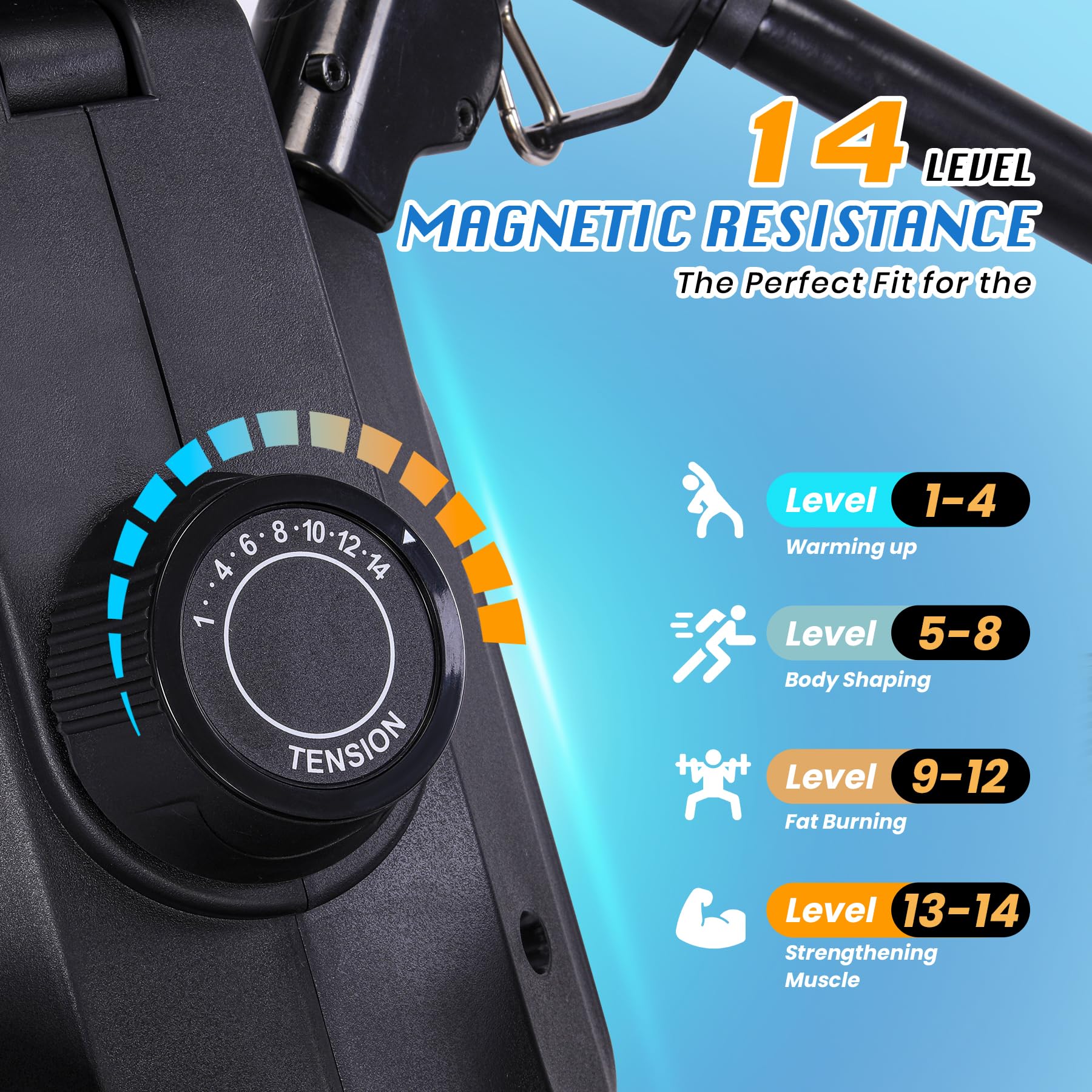 Premium Magnetic Rowing Machine for Home - 16-Level Quiet Resistance, Foldable Design, 350LB Weight Capacity with Digital Monitor - Perfect for Home Gym, Cardio Workouts & Full-Body Training
