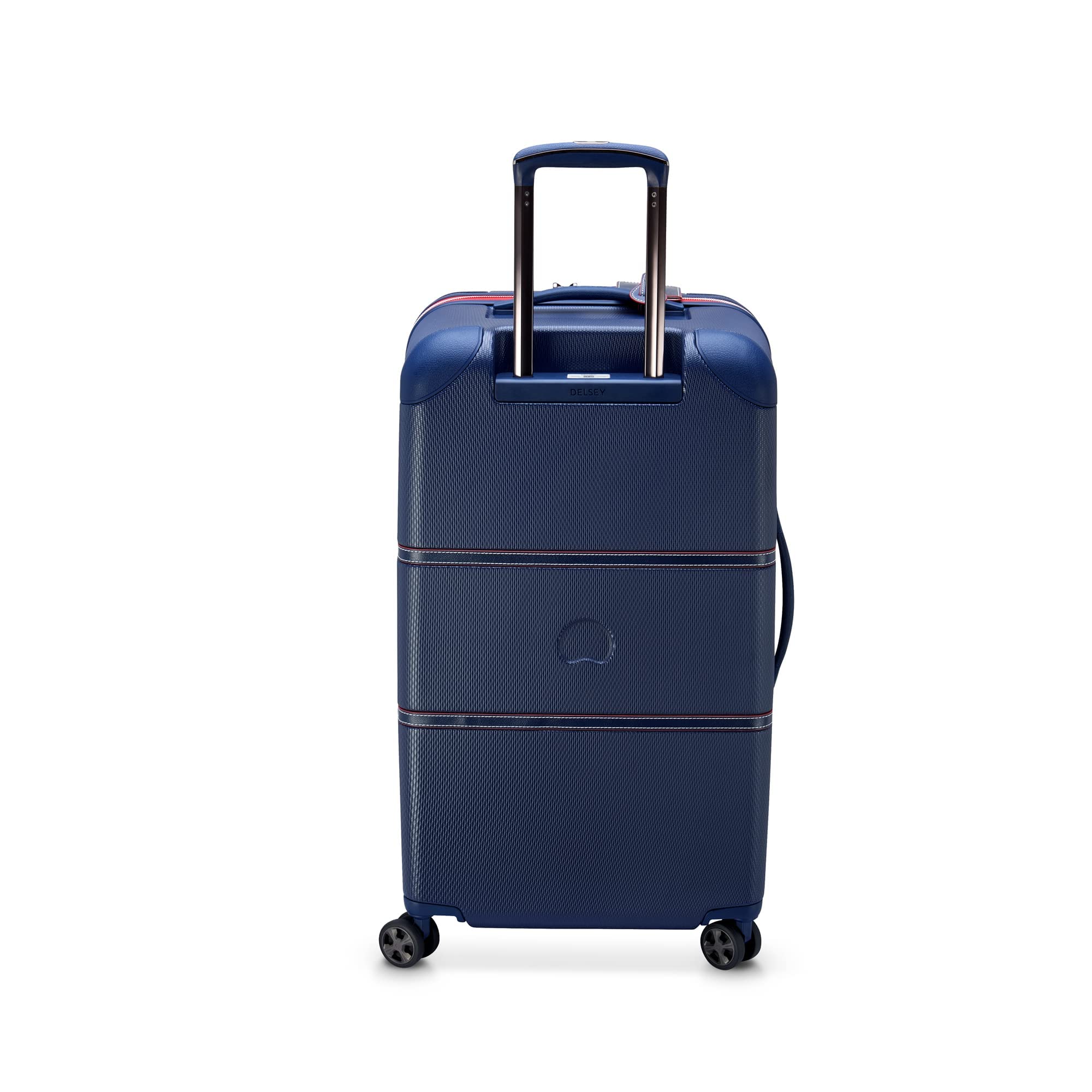 Delsey Paris Chatelet Air 2.0 Hardside Spinner Luggage - 26 Inch Checked Suitcase with 360° Wheels, Navy Blue | Perfect for International Travel & Business Trips