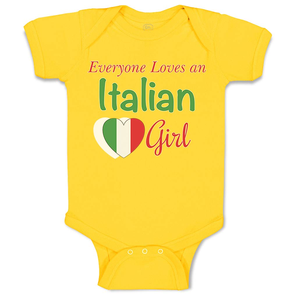 Italian Girl Baby Bodysuit - Cute Cotton Outfit for Boys & Girls | Playtime & Photo Shoots