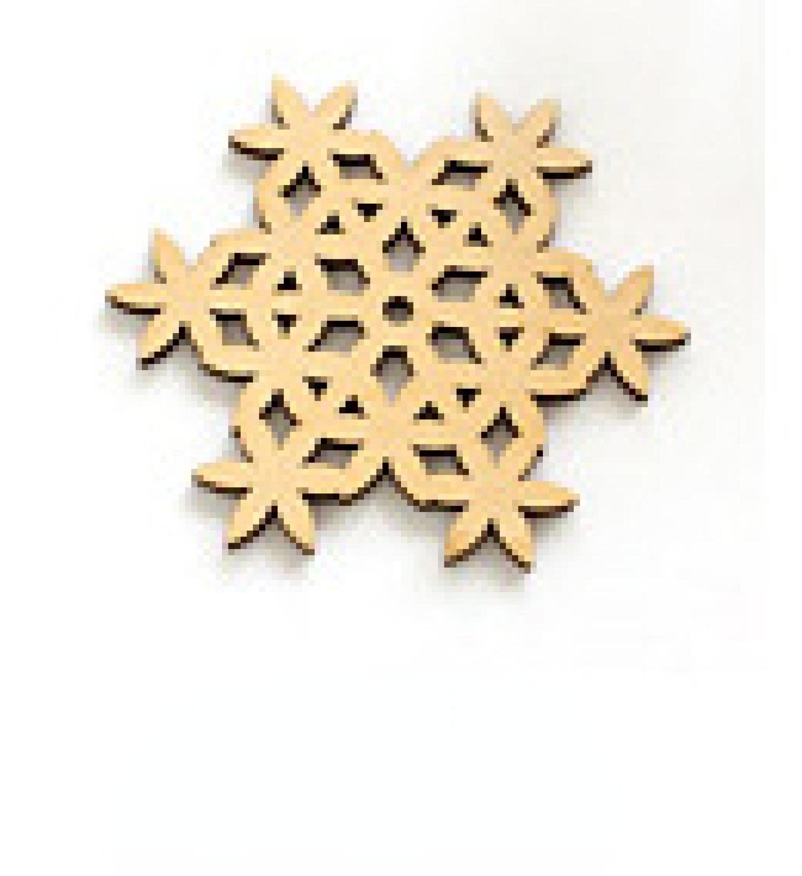 Premium Wooden Coaster Set - Snowflake Design Heat-Resistant Table Mats for Hot Dishes & Bowls - Natural Home Insulation Pads for Dining Table, Coffee Table & Kitchen Countertop Protection