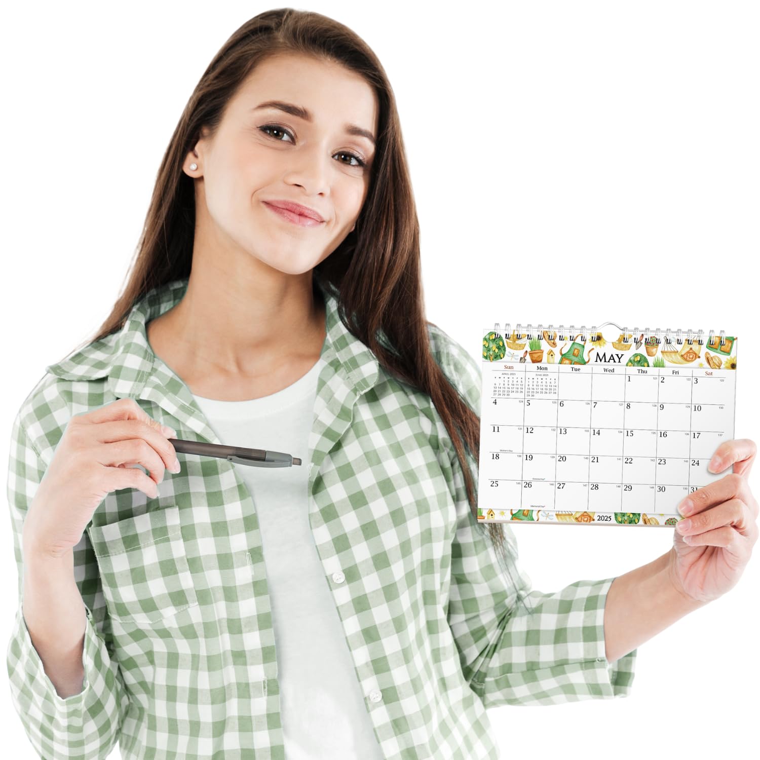 2025 CRANBURY 8x6 Inch Small Wall Calendar - Spiral Bound Mini Monthly Hanging Planner with Colorful Seasonal Designs | Perfect for Home, Office, Bulletin Board, Fridge & Desktop Organization | Includes Bonus Planner Stickers