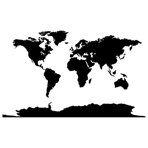 Extra Large World Map Chalkboard Decal - 54