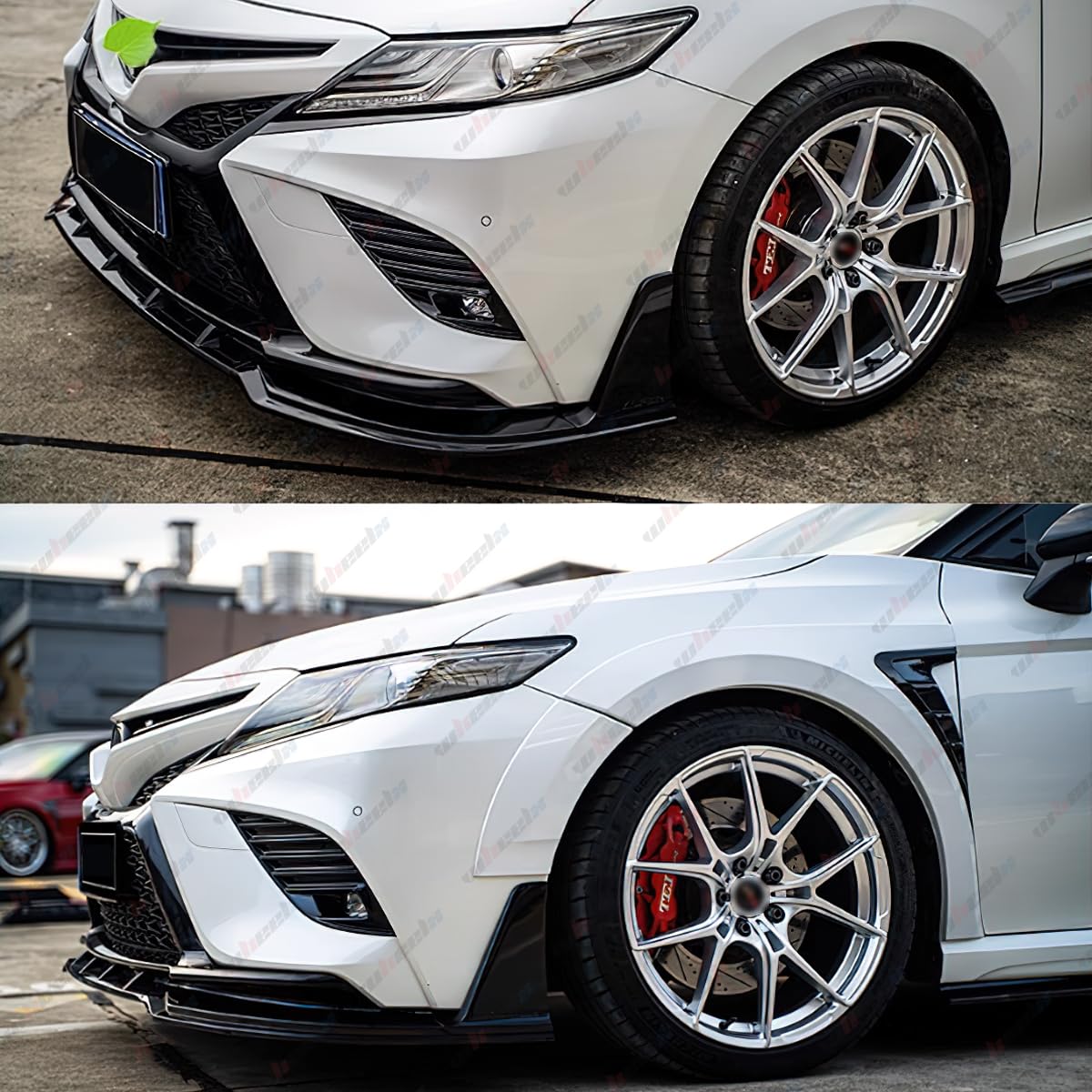 Yofer Style V2 Front Bumper Lip Spoiler Splitter for 2018-2024 Toyota Camry SE/XSE/TRD - Carbon Fiber Pattern Air Dam & Lower Chin Spoiler Body Kit - Enhance Style & Protection for Street & Track Driving