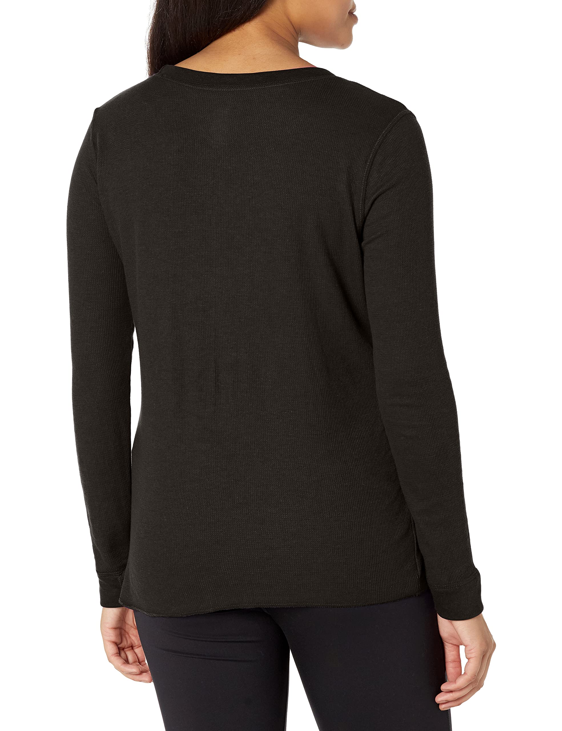 Fruit of the Loom Women's Micro Waffle Premium Thermal Underwear Tee Shirt - Soft Warm Base Layer for Winter, Cold Weather & Layering Outfits