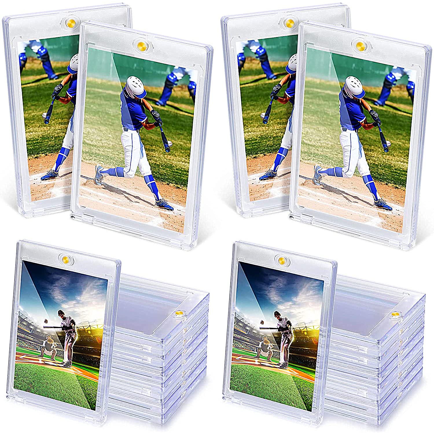 Premium 35pt Magnetic Card Holders - 90 Pack Ultra-Durable Trading Card Protectors for Baseball, Football & Collectible Cards | Perfect for Sports Memorabilia, Gaming Cards & Credit Card Protection | Organize, Display & Safeguard Your Valuable Collection