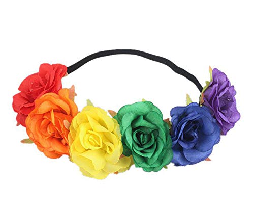 Rainbow Rose Elastic Ribbon