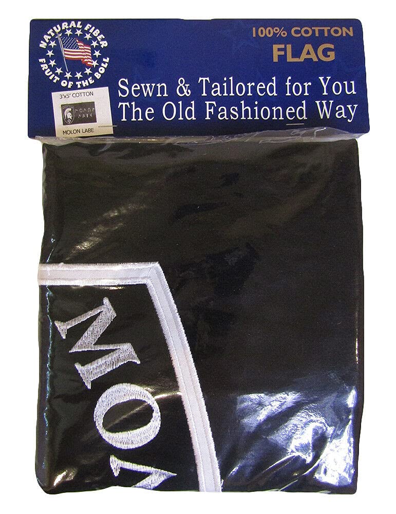 3x5 Embroidered Molon Labe Cotton Flag - Heavy Duty 3'x5' Thick Fabric for Outdoor & Indoor Use - Patriotic Decor, Backyard, Camping, Events (A-1-64)