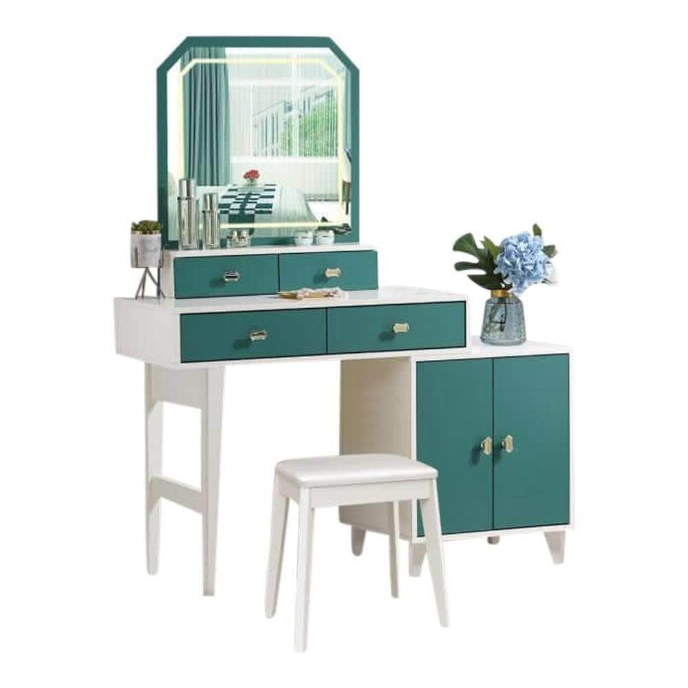 Libby Vanity Dressing Table with Stool - Elegant Makeup Desk for Bedroom, Perfect for Makeup & Skincare Routine | Home Beauty Station