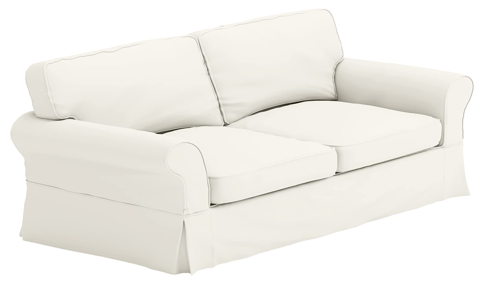 Durable Cotton Sofa Slipcover Replacement for Pottery Barn PB Comfort Grand Roll Arm Sofa - Beige Box Edge Design | Perfect for Living Room, Family Room & Home Decor