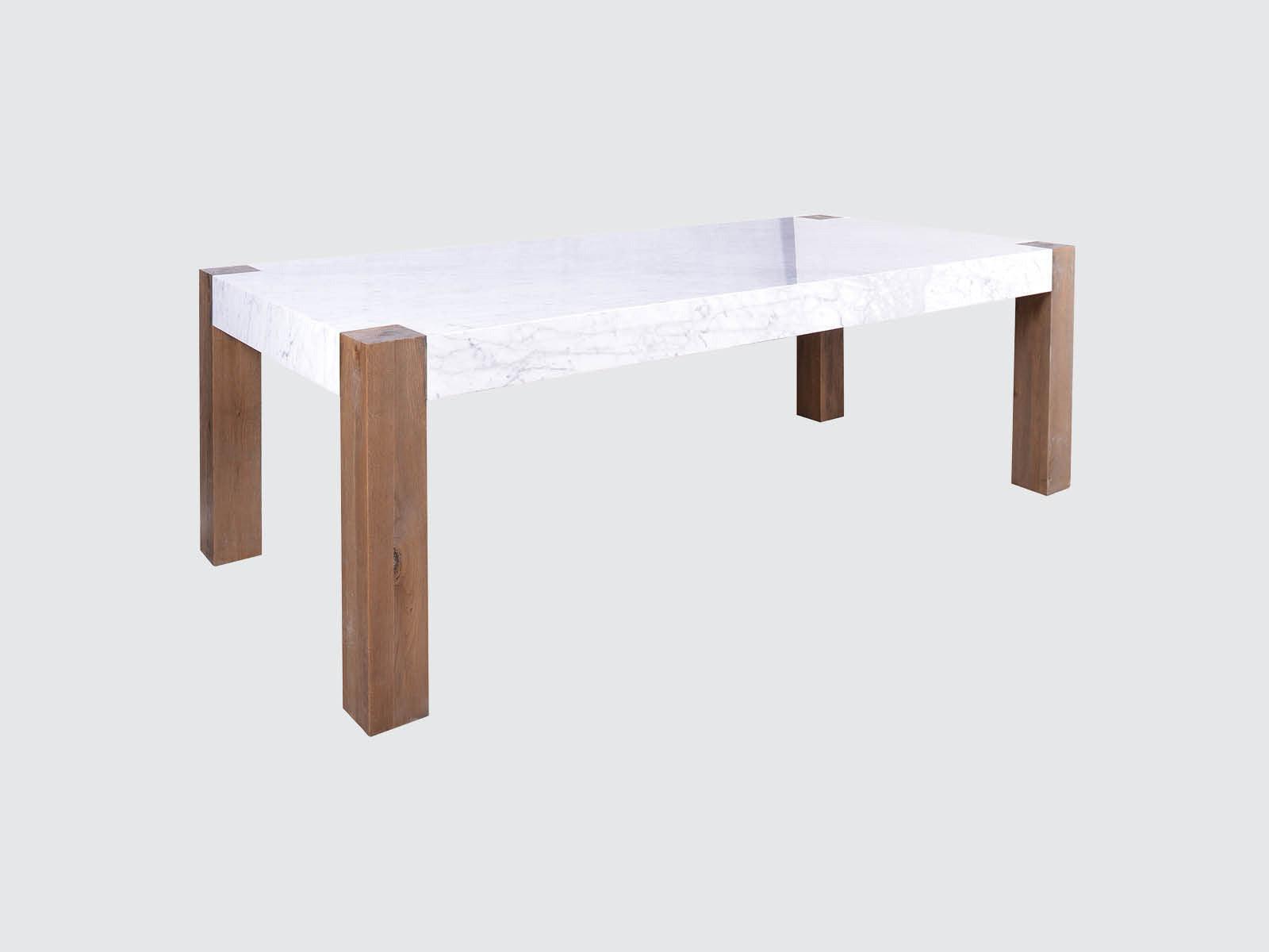 Modern Junction Dining Table - Solid Wood Kitchen Table for 6 - Farmhouse Style Dining Room Furniture for Home & Restaurant Use