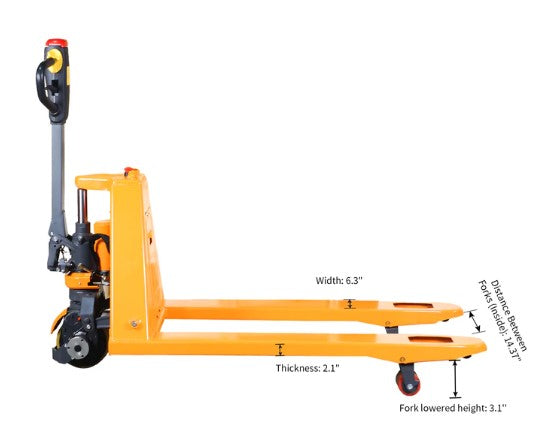 Apollolift A1034 Electric Hydraulic Lithium Pallet Jack - 3300 lbs Capacity, 48