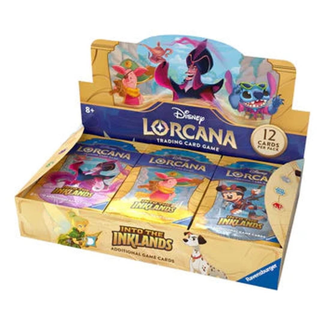 KLUB Disney Lorcana TCG: Into The Inklands Booster Box - 24 Packs of Trading Cards for Collectors & Players - Perfect for Game Nights & Tournaments