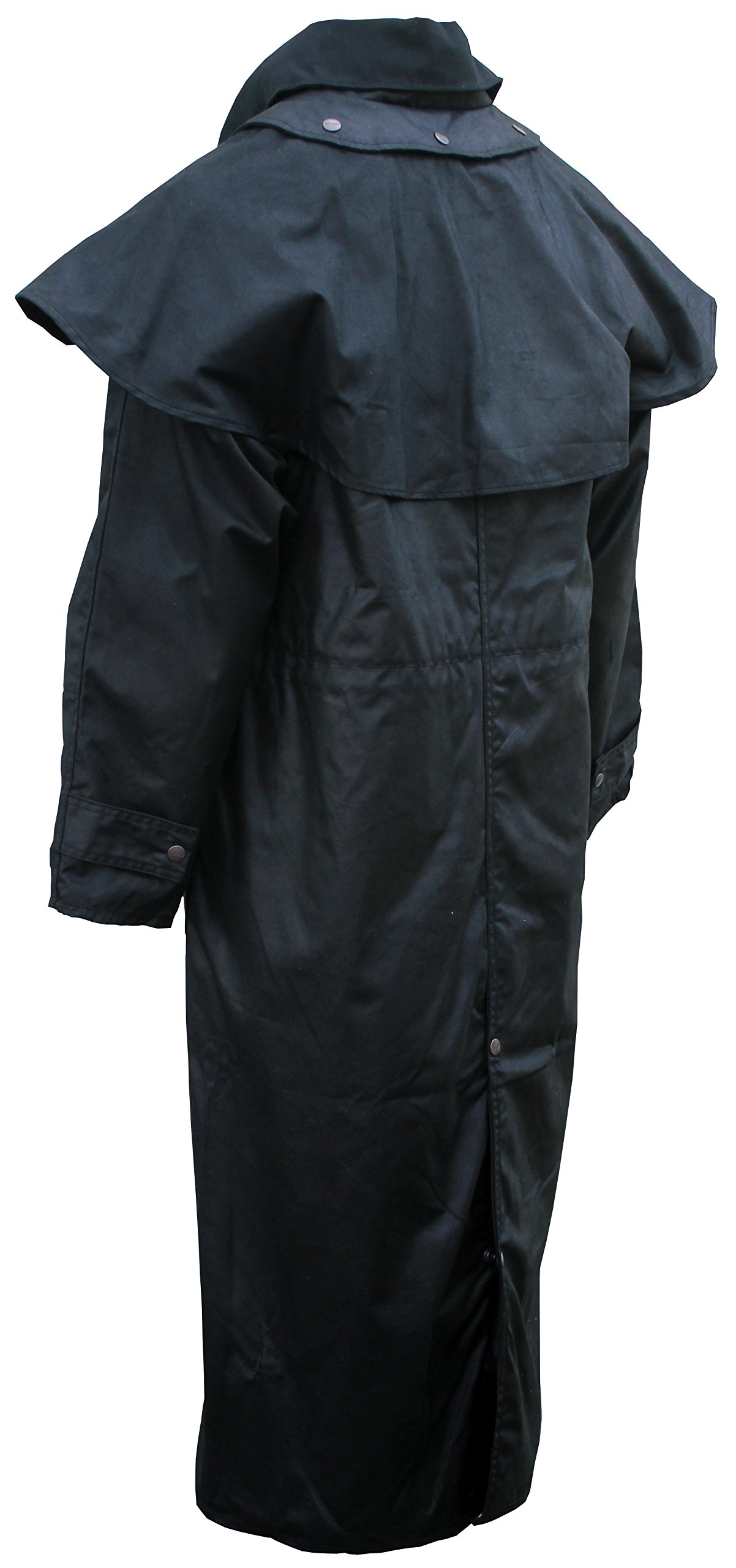 Foxfire Men's Long Oilskin Western Australian Waterproof Duster Coat - Waterproof Raincoat for Outdoor Work, Hiking & Ranch Activities | Oil Cloth Cotton Jacket for Rainy Weather & Farm Work