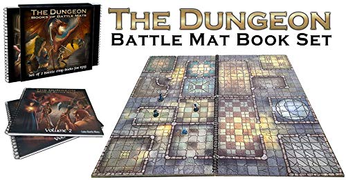 Dungeon & Battle Mats for RPG Games - Premium Reusable Game Mats for Dungeons & Dragons, Pathfinder & Tabletop Roleplaying - Perfect for Home, Game Nights & Conventions