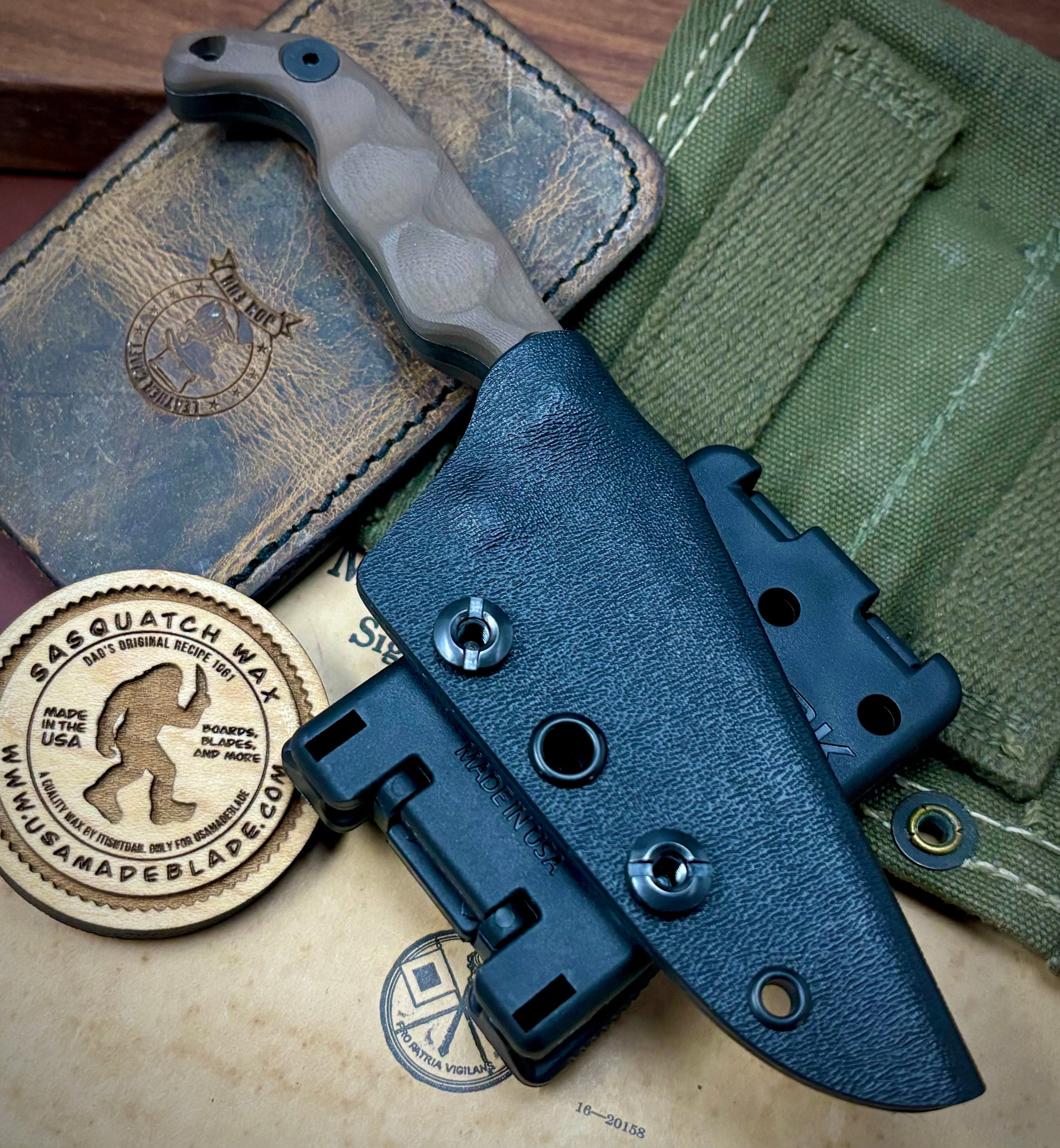 Stroup Knives Mini Folding Pocket Knife with FDE G10 Handle - EDC, Camping, Hiking & Outdoor Survival Gear