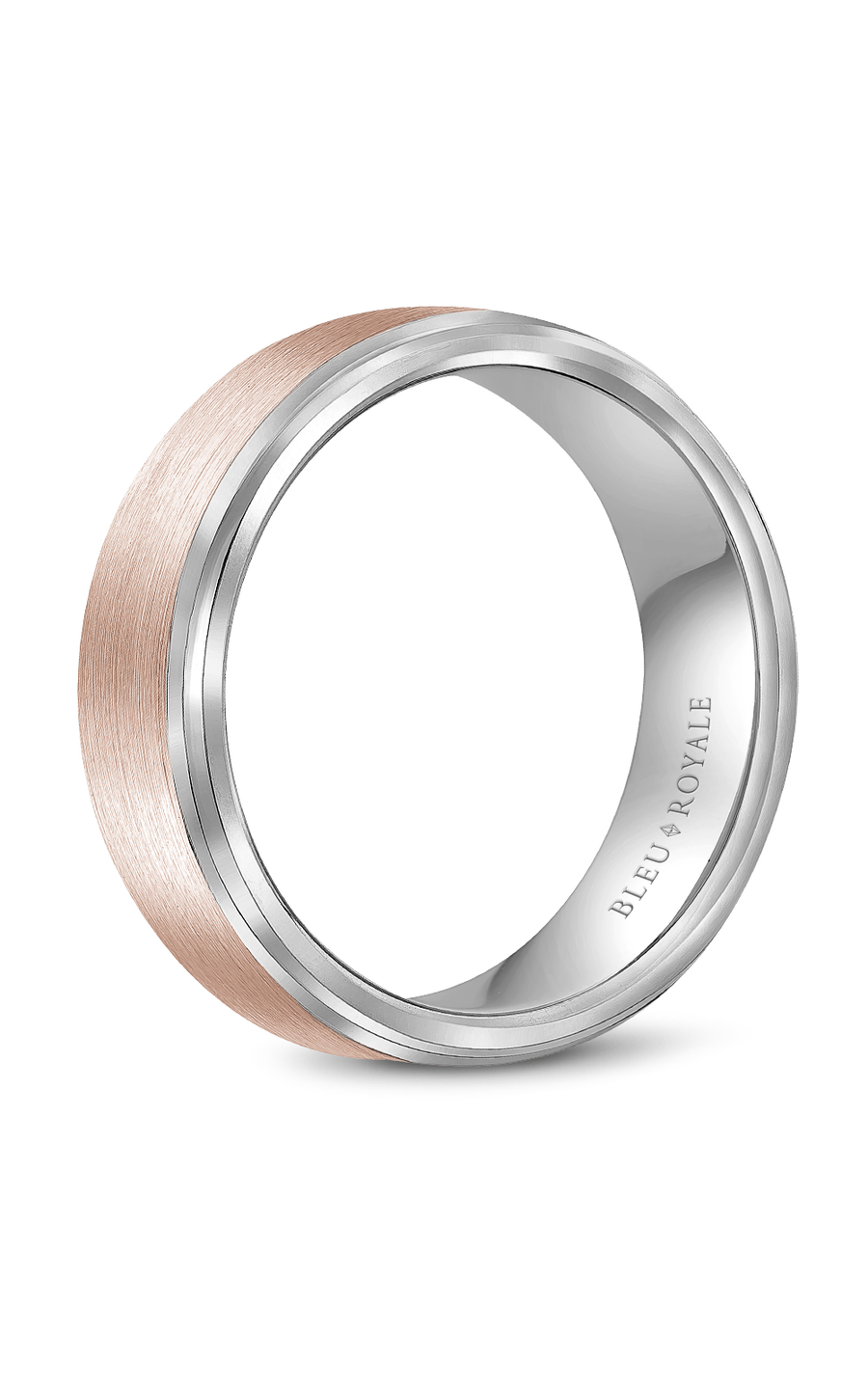 Bleu Royale Men's Wedding Band RYL 036RW75 - 14K White Gold Classic Ring for Grooms & Engagement - Perfect for Weddings, Anniversaries & Special Occasions