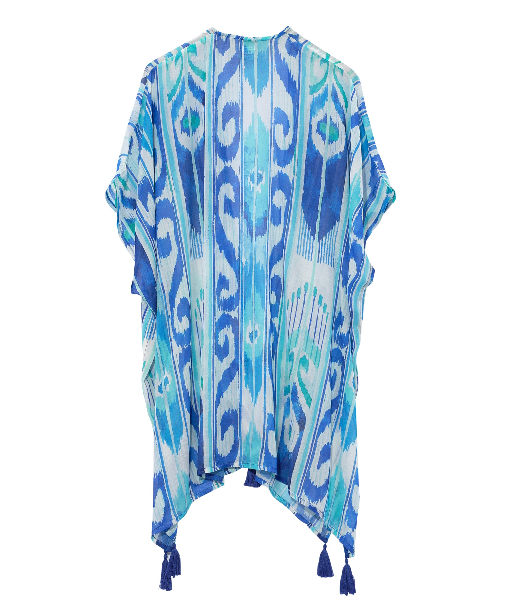 Stylish Island Ikat Duster Kimono Cover-Up - Lightweight Boho Beach Dress for Women | Perfect for Vacation, Poolside, and Summer Outfits