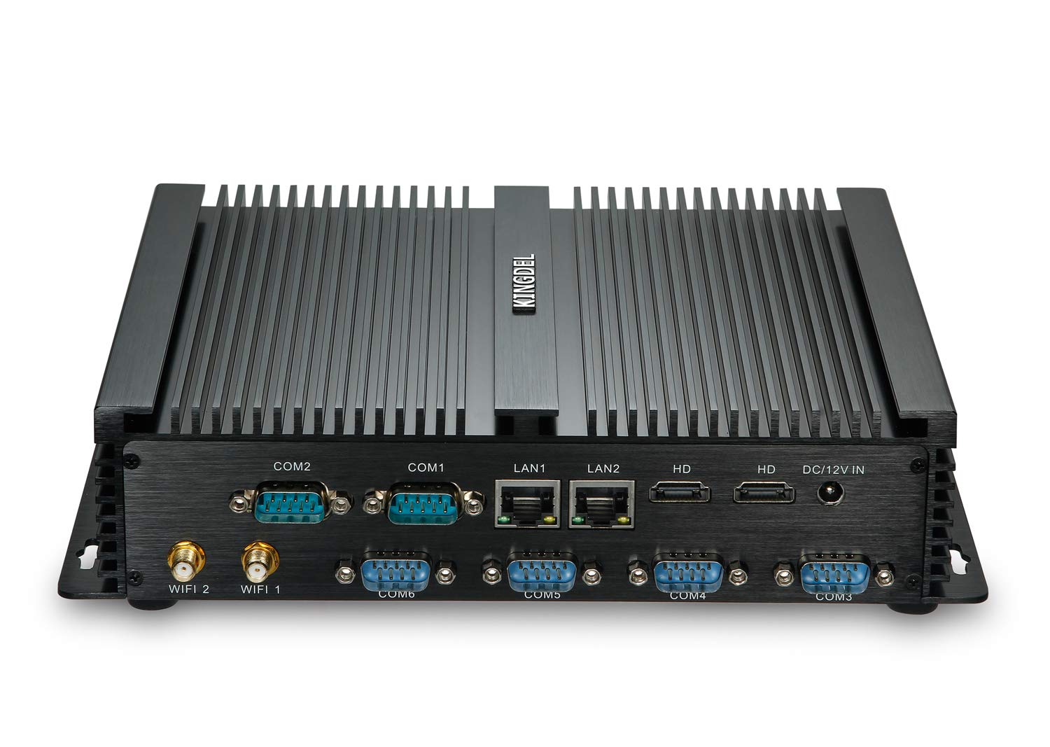 KINGDEL i3 Compact Mini PC - 4GB RAM, 128GB SSD, Dual LAN, Dual HDMI, 4x USB 3.0 Ports, 6x RS232 COM - Perfect for Home Office, Digital Signage & Industrial Automation