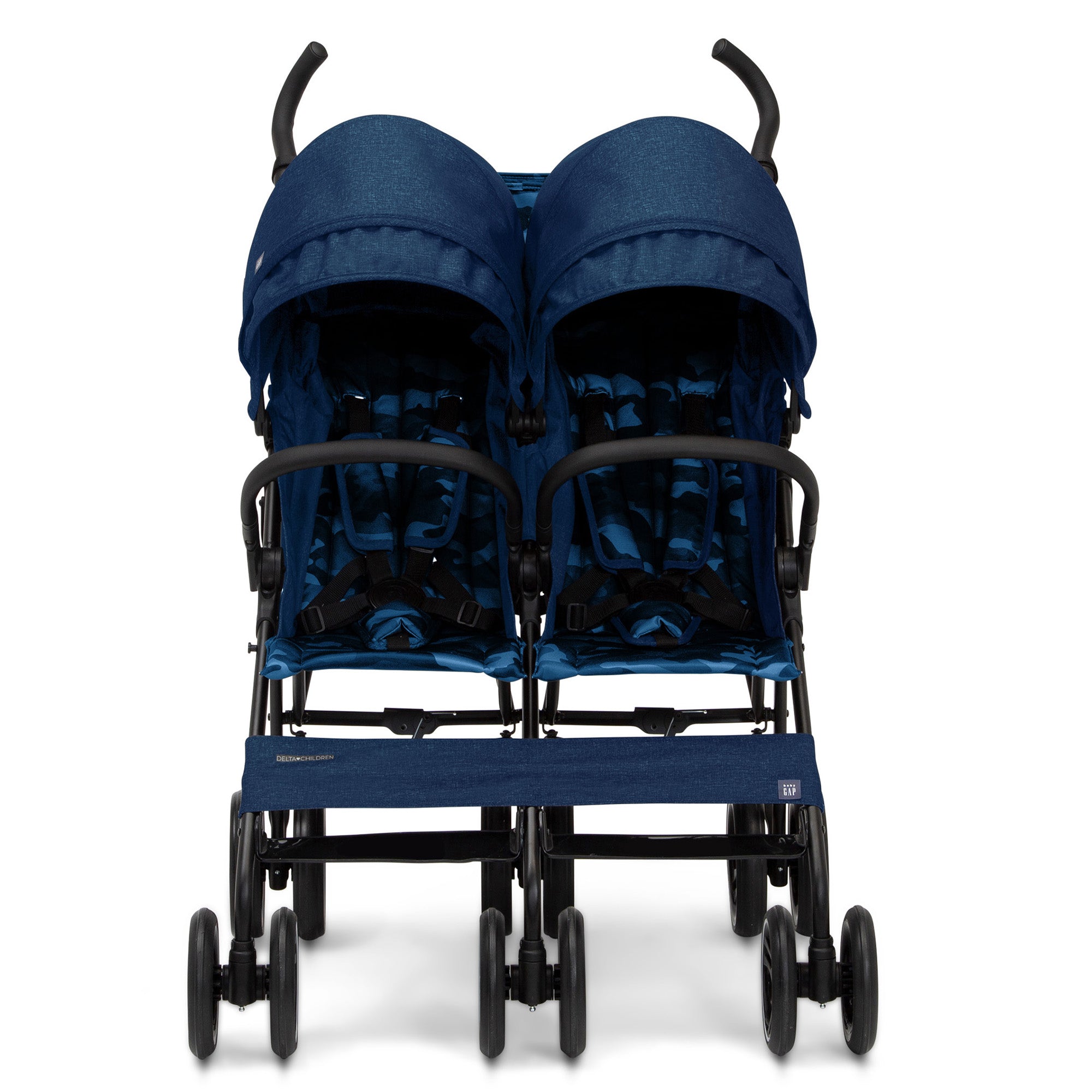 BabyGap Classic Side by Side Double Stroller - Lightweight Compact Twin Stroller for Toddlers & Infants - Perfect for Shopping, Travel & Outdoor Walks