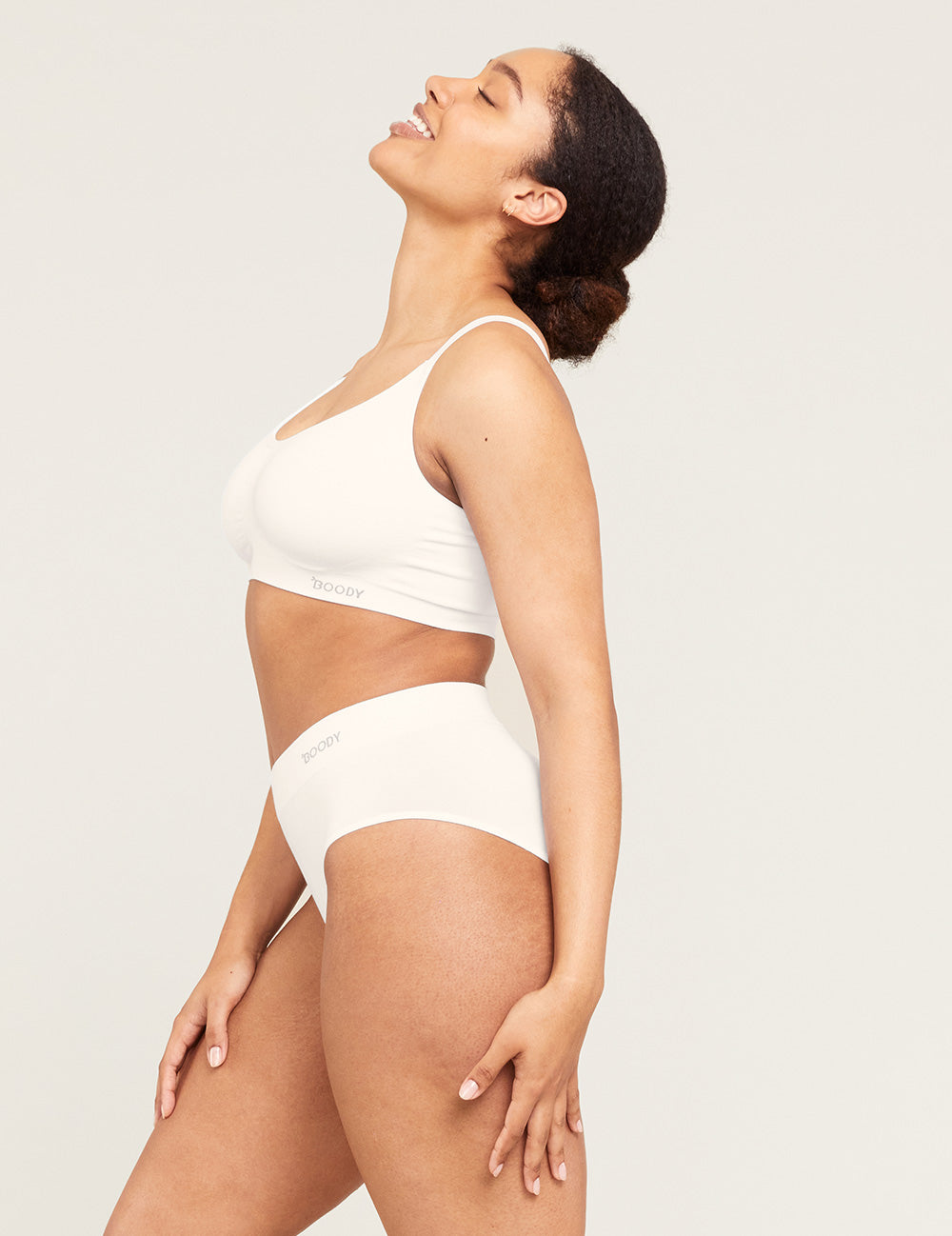Wireless Full Bust Bra - Comfortable Support for Large Cup Sizes - Perfect for Everyday Wear, Yoga & Lounge - White