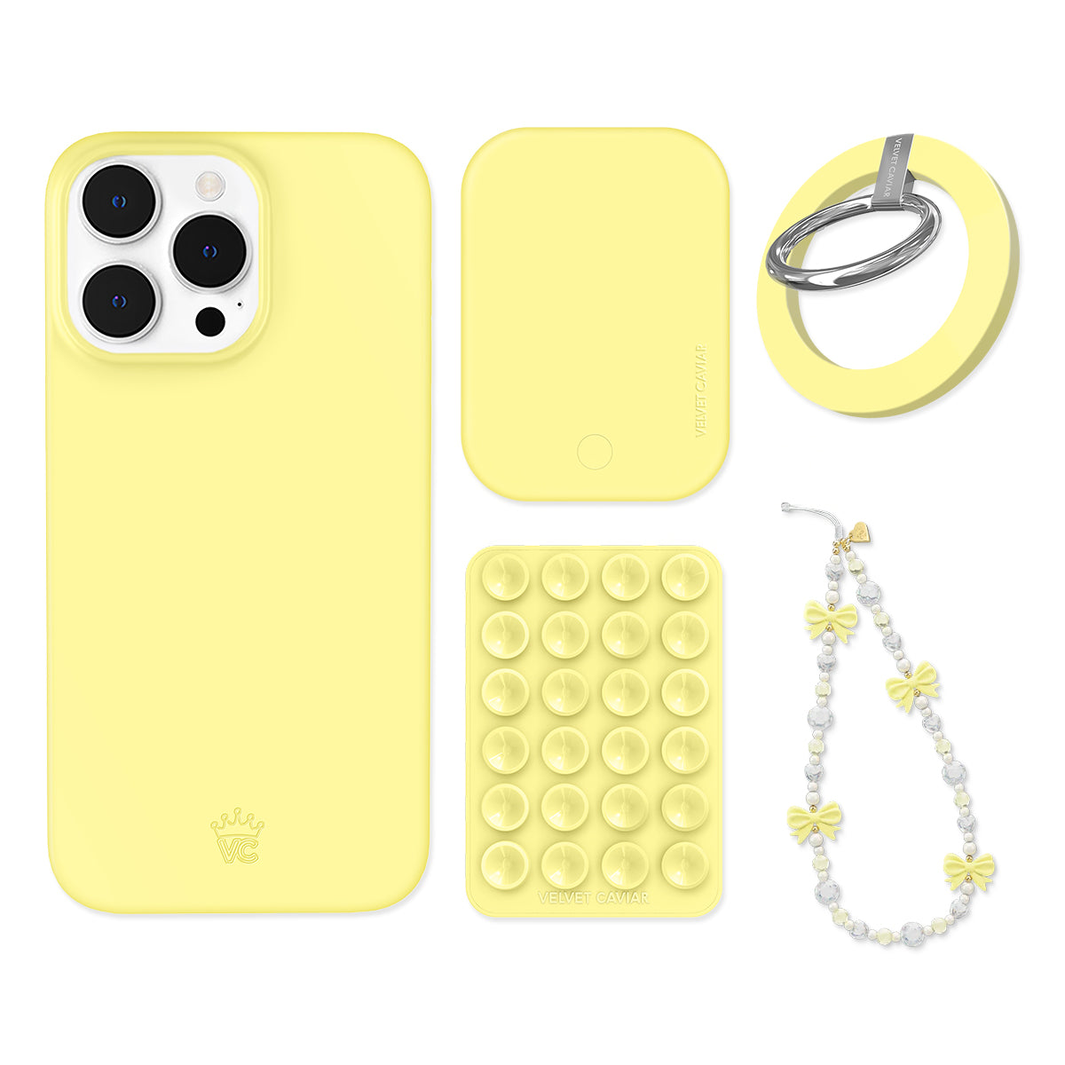 Butter Yellow iPhone Case with Grip - Shockproof & Anti-Slip Phone Cover for iPhone 14/13/12/11 Pro Max - Perfect for Gym, Running & Outdoor Activities