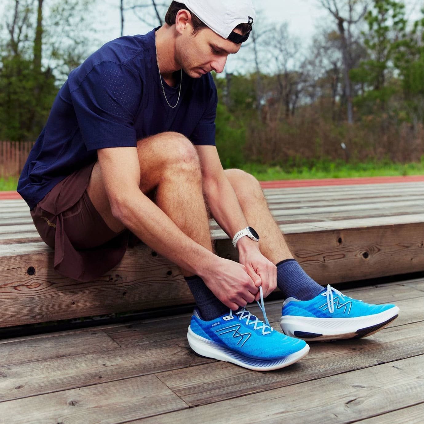 Men's Fusion 4.0 Running Shoes - Ibiza Blue/Mood Indigo Color - Lightweight Athletic Sneakers for Jogging, Gym Workouts & Casual Wear