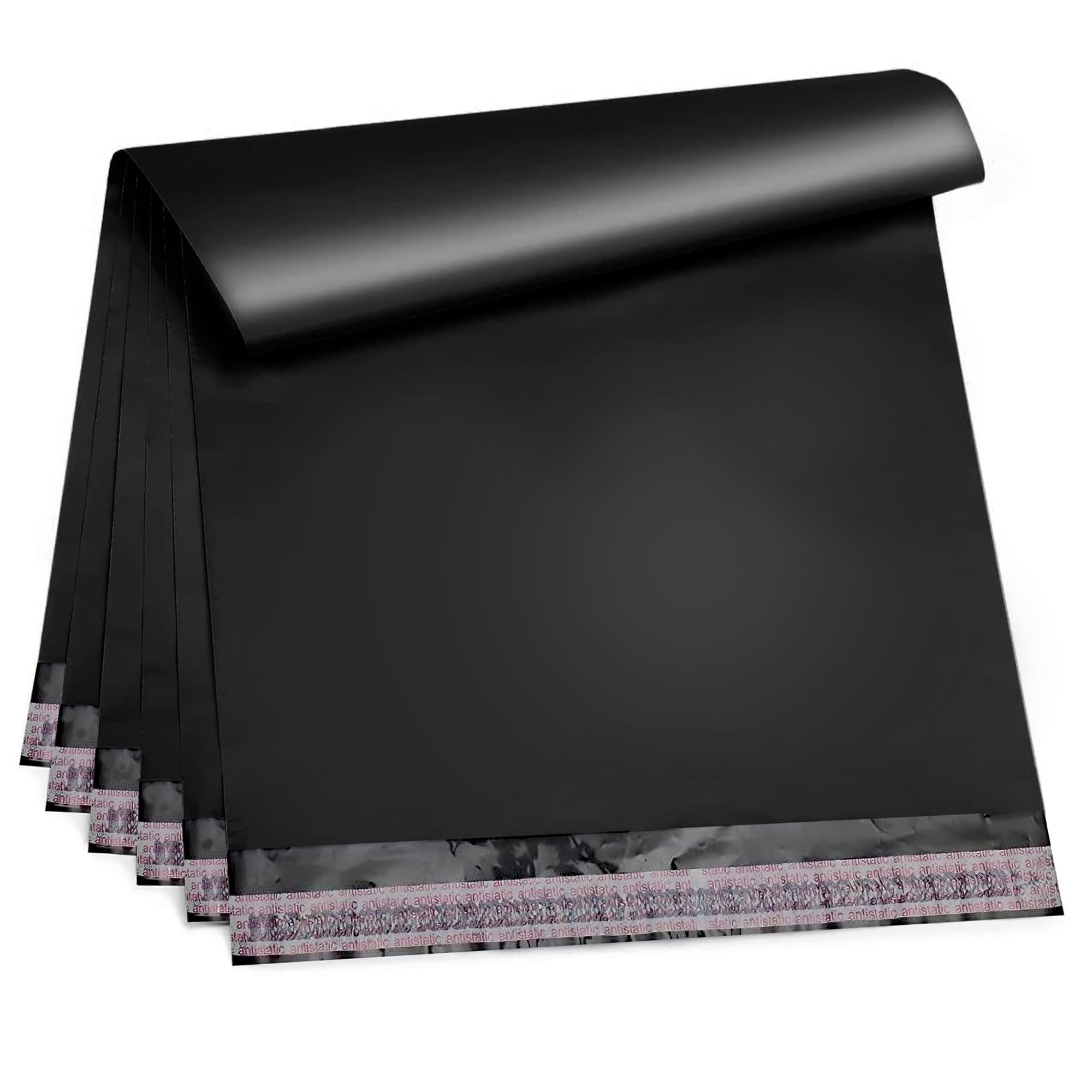 Black Poly Mailers 9x12 Inches - 500 Pack Waterproof Stretchy Shipping Bags for Clothing & Towels | Durable 3.2 Mil Mailing Envelopes for Ecommerce, Retail & Online Store Packaging
