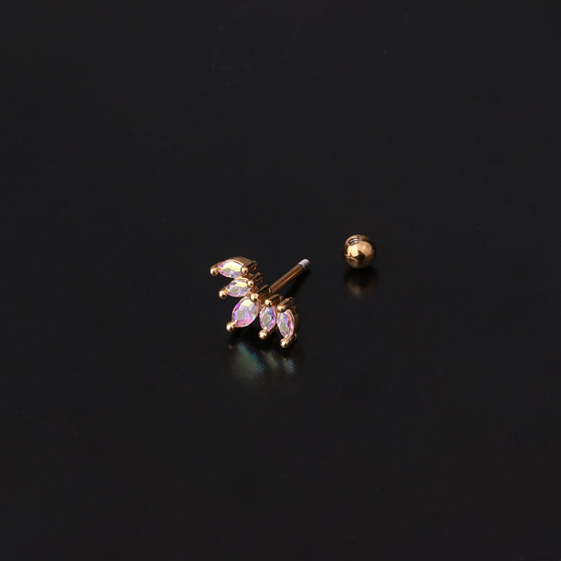 20G Cartilage Tiny Stud Earrings - Opal Stud Earrings for Women | Perfect for Daily Wear, Parties & Gifts | HSPJ287