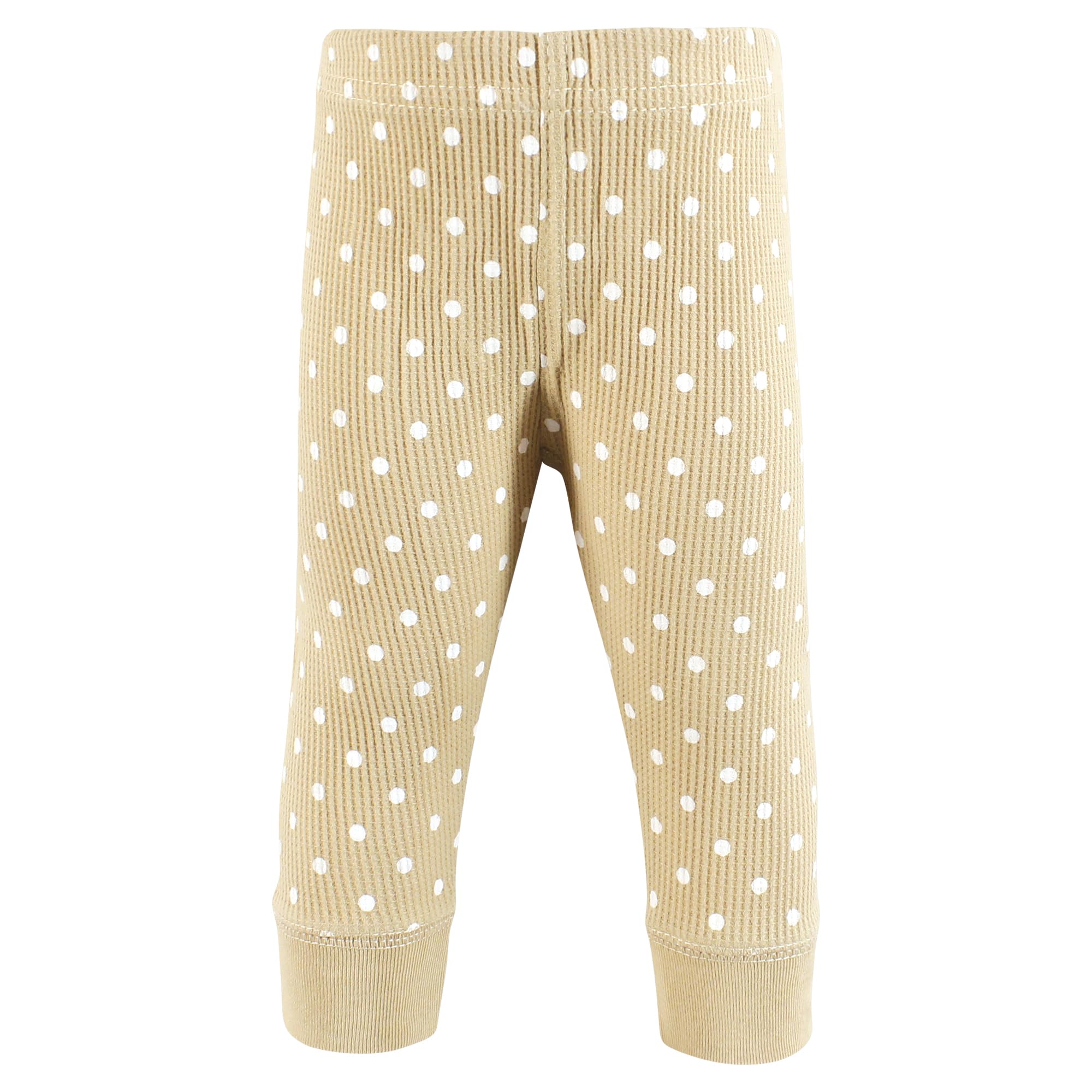 Hudson Baby Unisex Thermal Tapered Ankle Pants 4-Pack, Acorn Botanical Print - Soft Cotton Baby Pajama Bottoms for Boys & Girls, Cozy Winter Sleepwear & Playtime Outfits