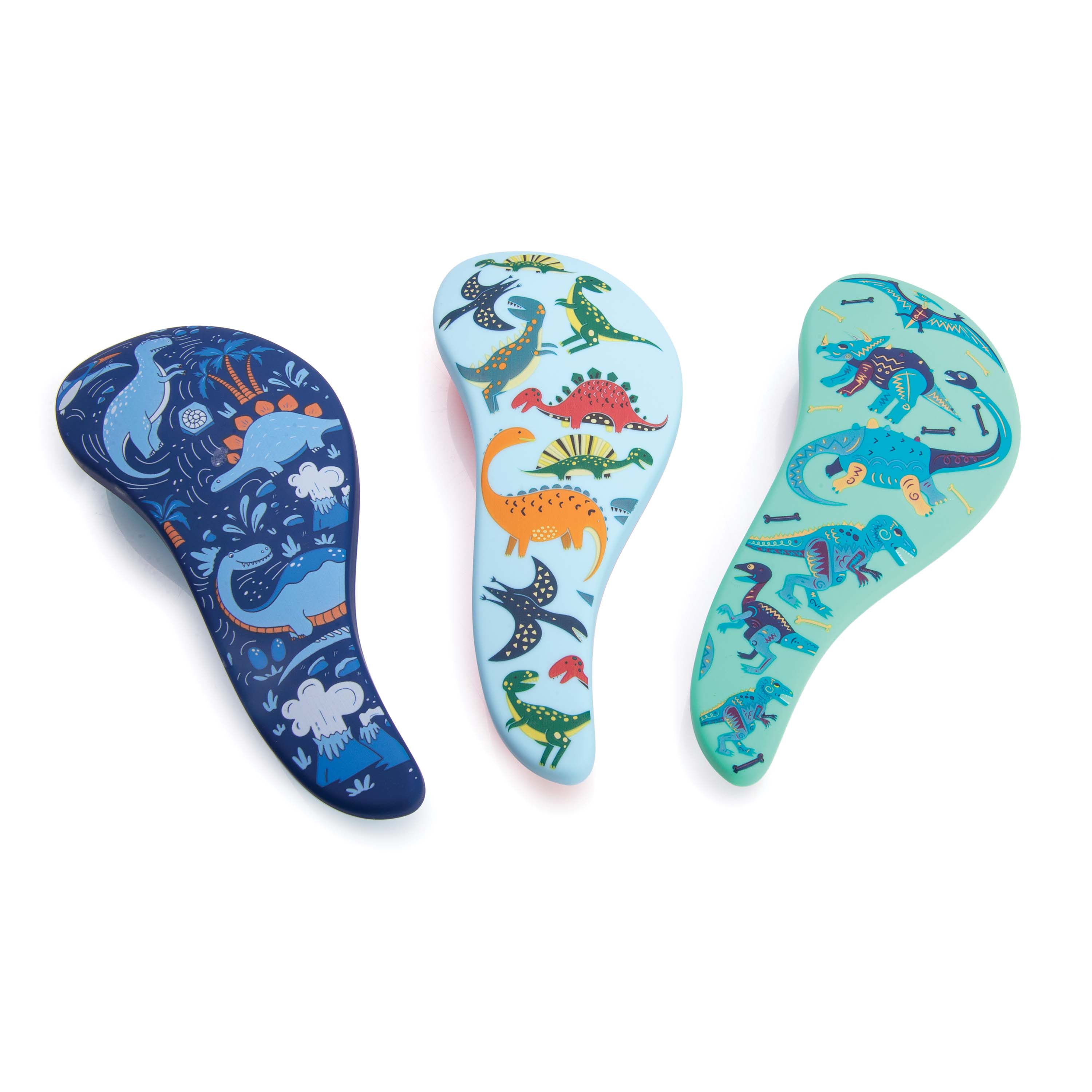 IS Gift Dinosaur Detangling Hairbrush for Kids - Soft Bristles Pain-Free Hair Brush for Toddler Girls & Boys - Perfect for Home, Travel & School Use