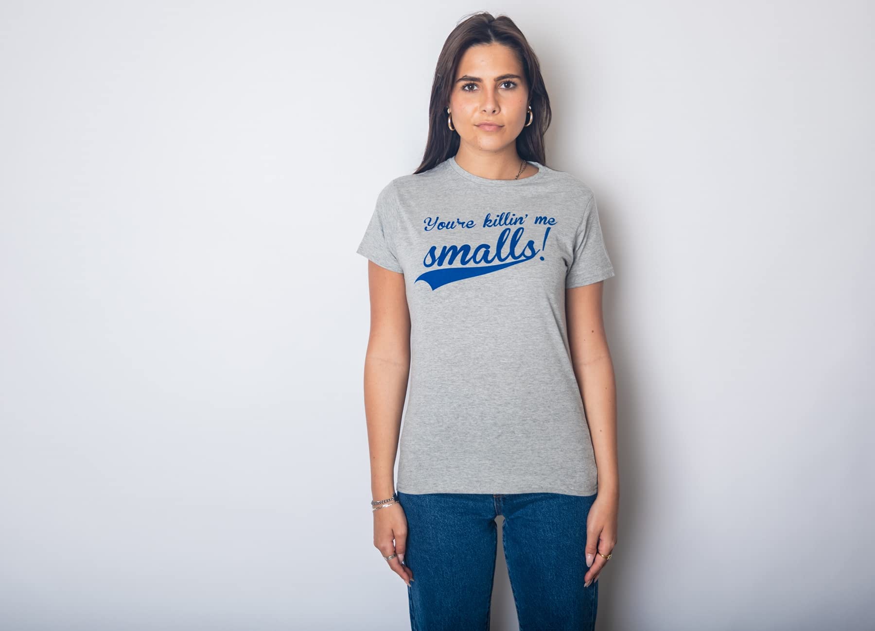 Funny Women's 'You're Killing Me Smalls' Baseball T-Shirt - Cool Novelty Tee for Movie Fans & Casual Wear
