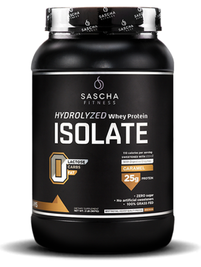 SASCHA FITNESS Premium Whey Protein Isolate Powder - Low Carb, High Protein for Muscle Recovery & Growth - Ideal for Post-Workout, Weight Loss & Bodybuilding