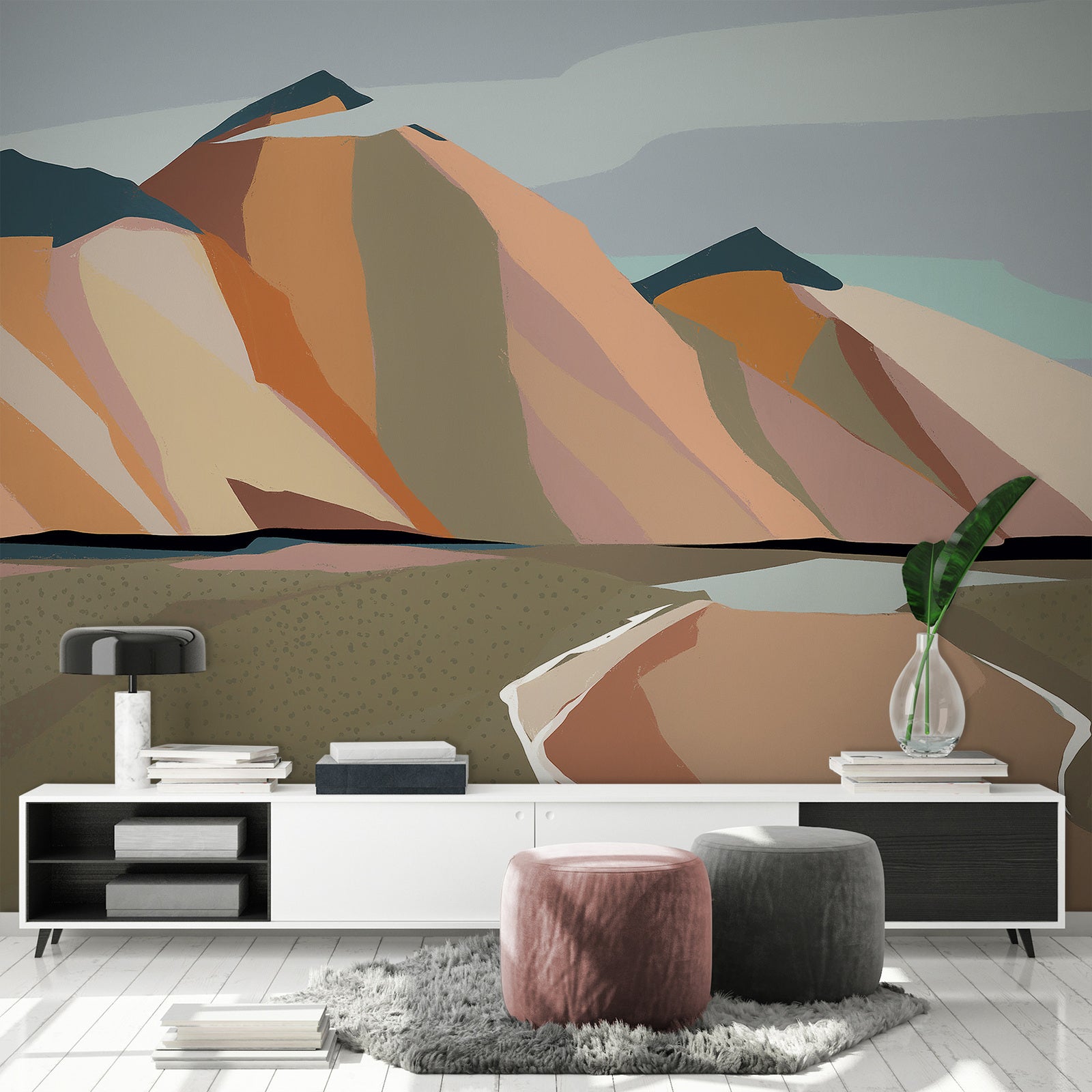 Australian Alps Scenic Wallpaper Mural - High-Quality Peel & Stick Wall Decal for Living Room, Bedroom, or Office Decor