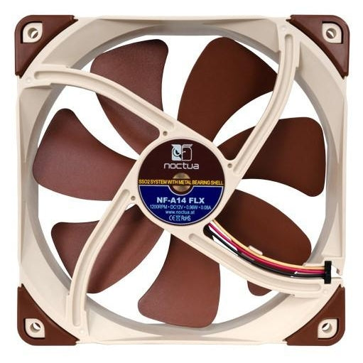Noctua NF-A14 FLX Premium 140mm x 140mm x 25mm Quiet Cooling Fan - High Performance PC Case & CPU Cooler Replacement for Gaming & Workstation Computers