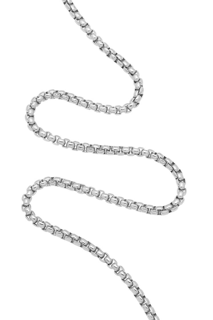 Chunky Rounded Box Chain Necklace for Women - 18K Gold Plated Stainless Steel Trendy Layering Necklace - Perfect for Casual Wear, Date Night & Gift Giving