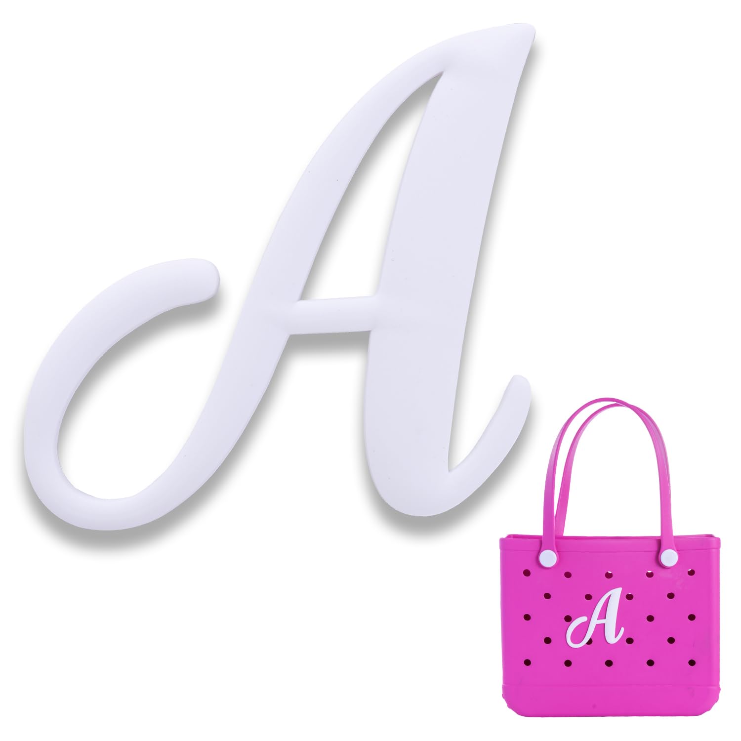 Personalized Rubber Alphabet Charms for Bogg Bags - Custom Beach Tote Accessories with Letters - Perfect for Pool Parties, Beach Vacations & Summer Outings