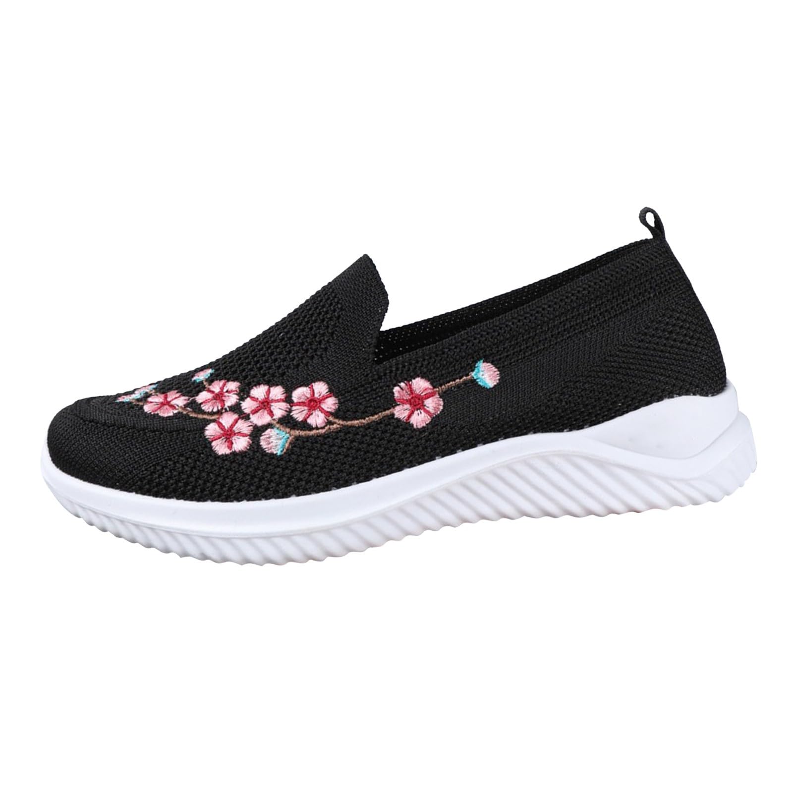 Women's Casual Slip-On Sneakers - Trendy Comfortable Mesh Walking Shoes Lightweight & Breathable for Everyday Wear, Running Errands, and Travel
