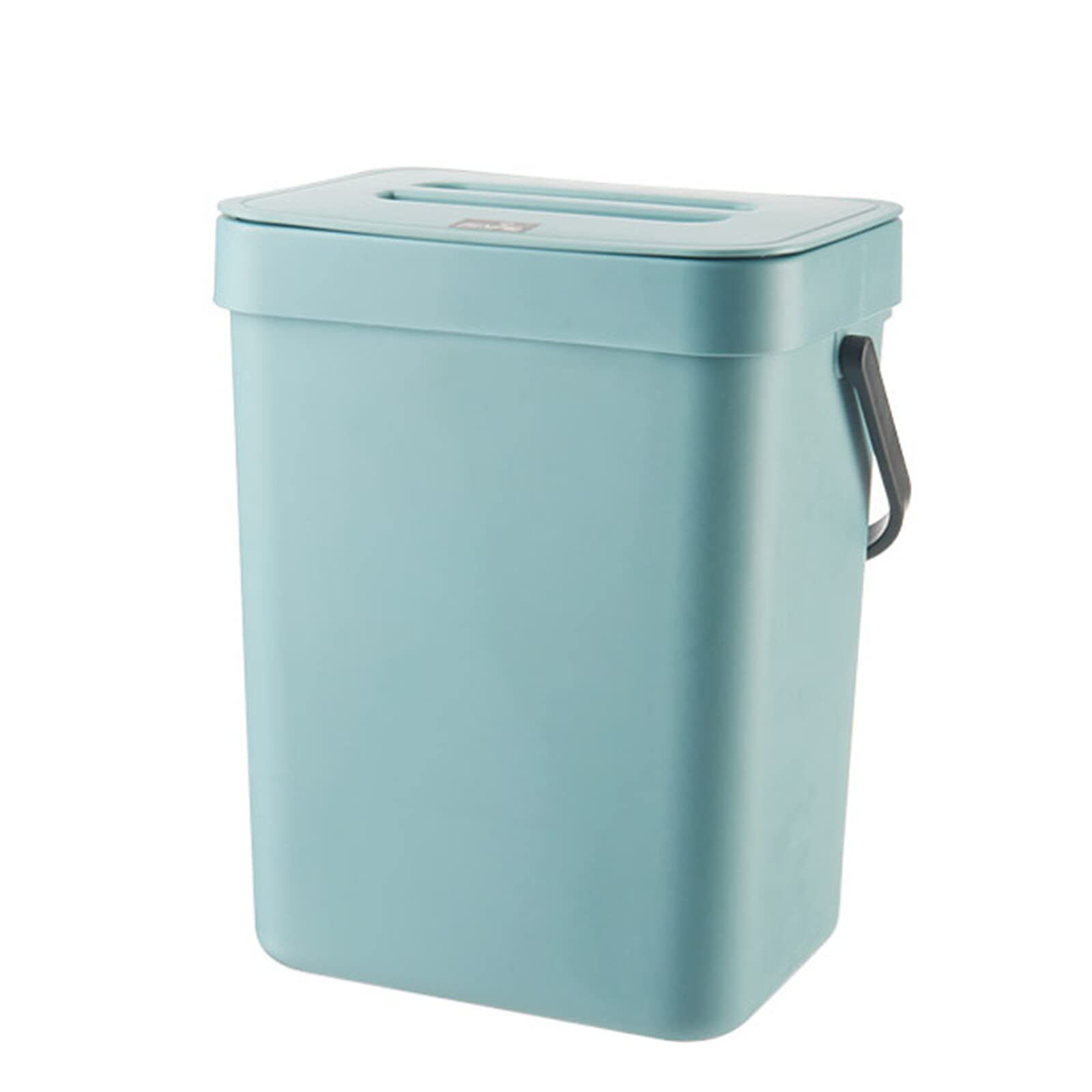 Hanging Trash Can with Push-Top Lid - Automatic Return Kitchen Waste Bin for Fruits, Vegetables & Household Cleaning - Perfect for Small Spaces, Under Sink, Office & RV Use