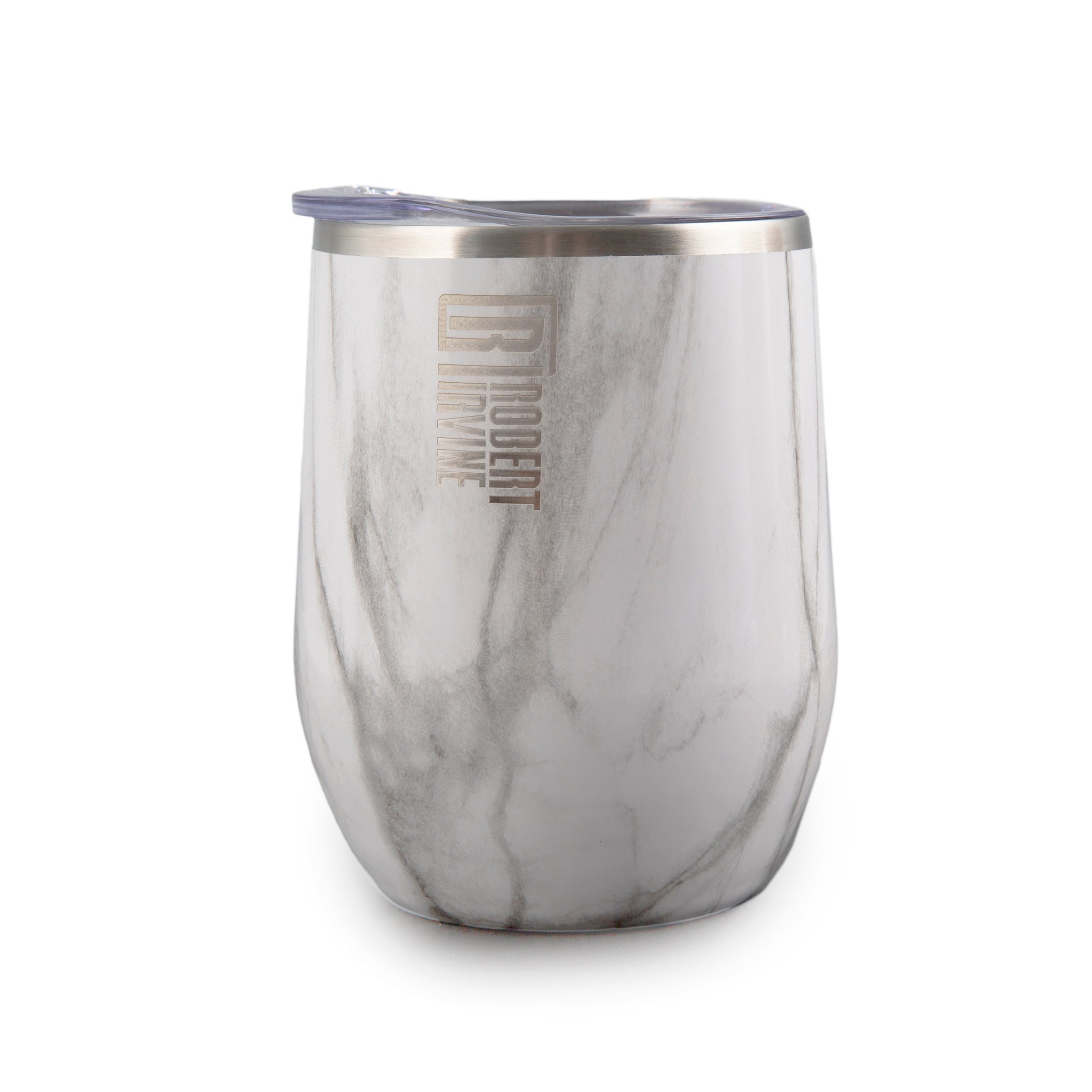 Elegant Marble Wine Tumbler with Lid and Straw - 16oz Insulated Stainless Steel Cup for Chilled White Wine, Cocktails & Iced Coffee - Perfect for Home, Office, Parties & Outdoor Gatherings